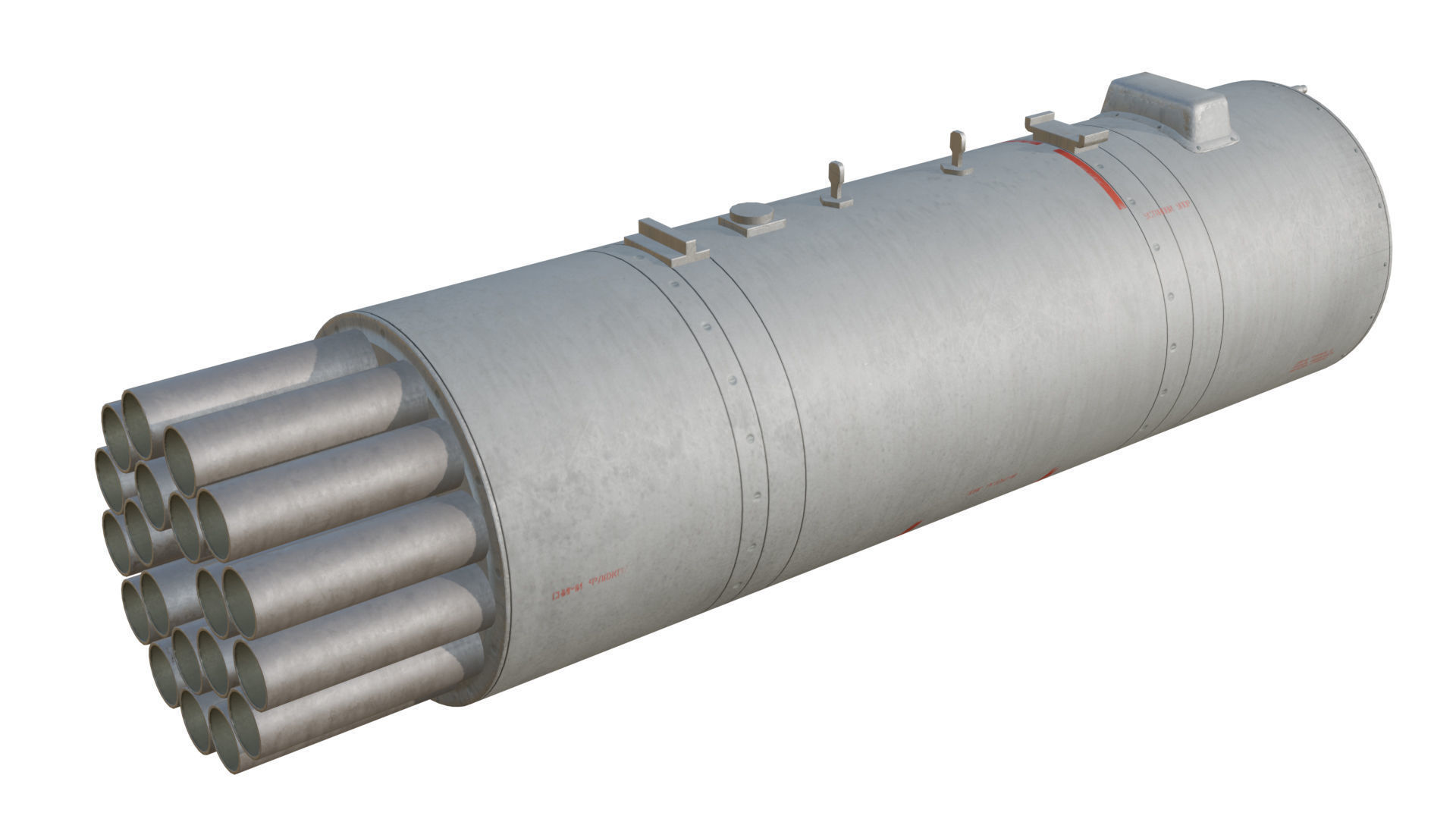 B8B20 Helicopter Unguided Rocket Pod Game Ready Model PBR  Low-poly 3D model_6