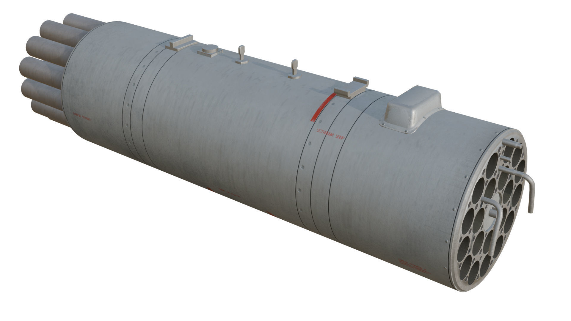 B8B20 Helicopter Unguided Rocket Pod Game Ready Model PBR  Low-poly 3D model_5