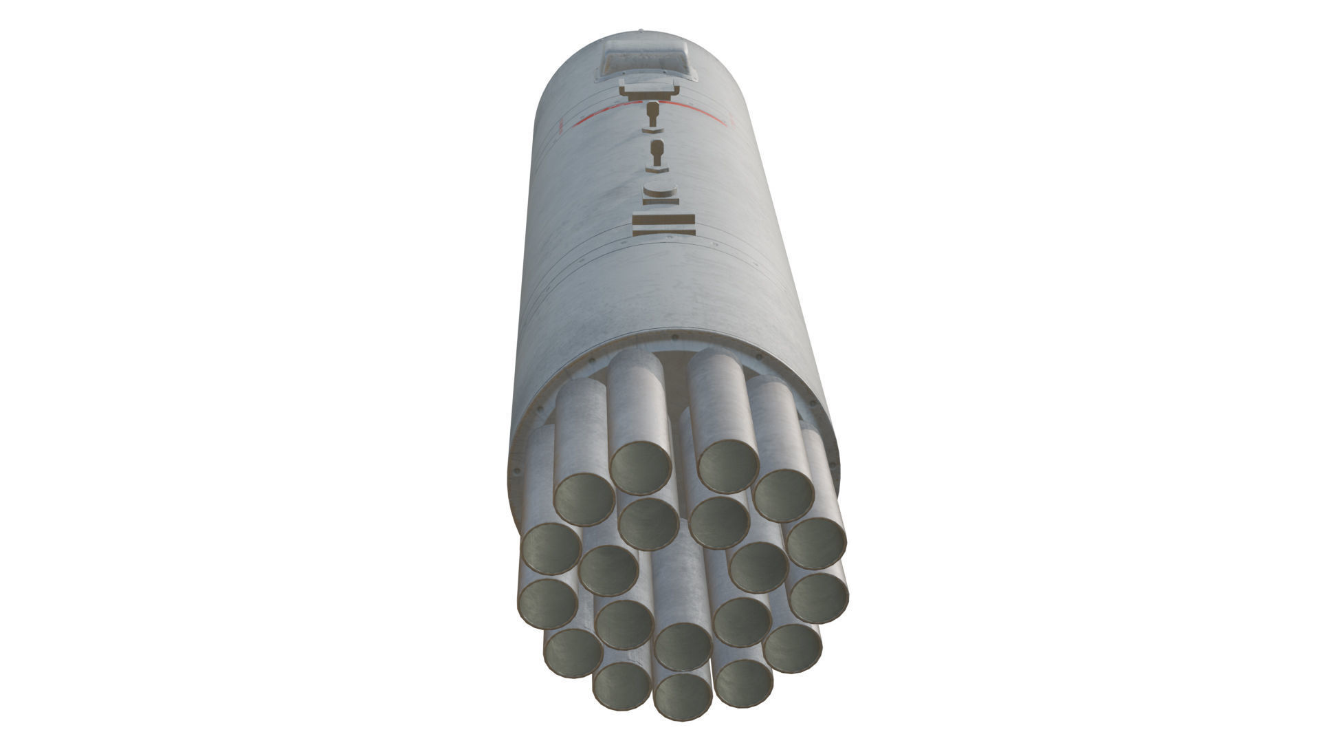 B8B20 Helicopter Unguided Rocket Pod Game Ready Model PBR  Low-poly 3D model_10