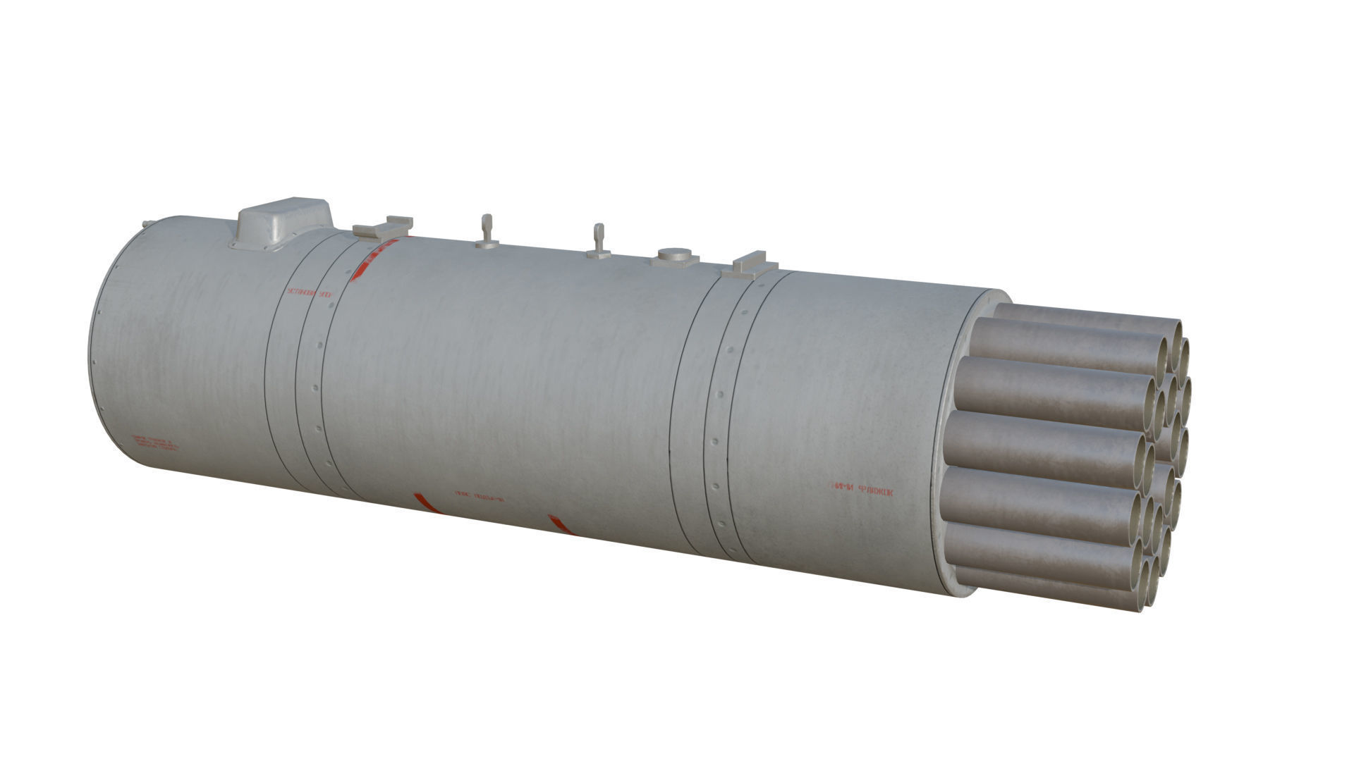 B8B20 Helicopter Unguided Rocket Pod Game Ready Model PBR  Low-poly 3D model_3