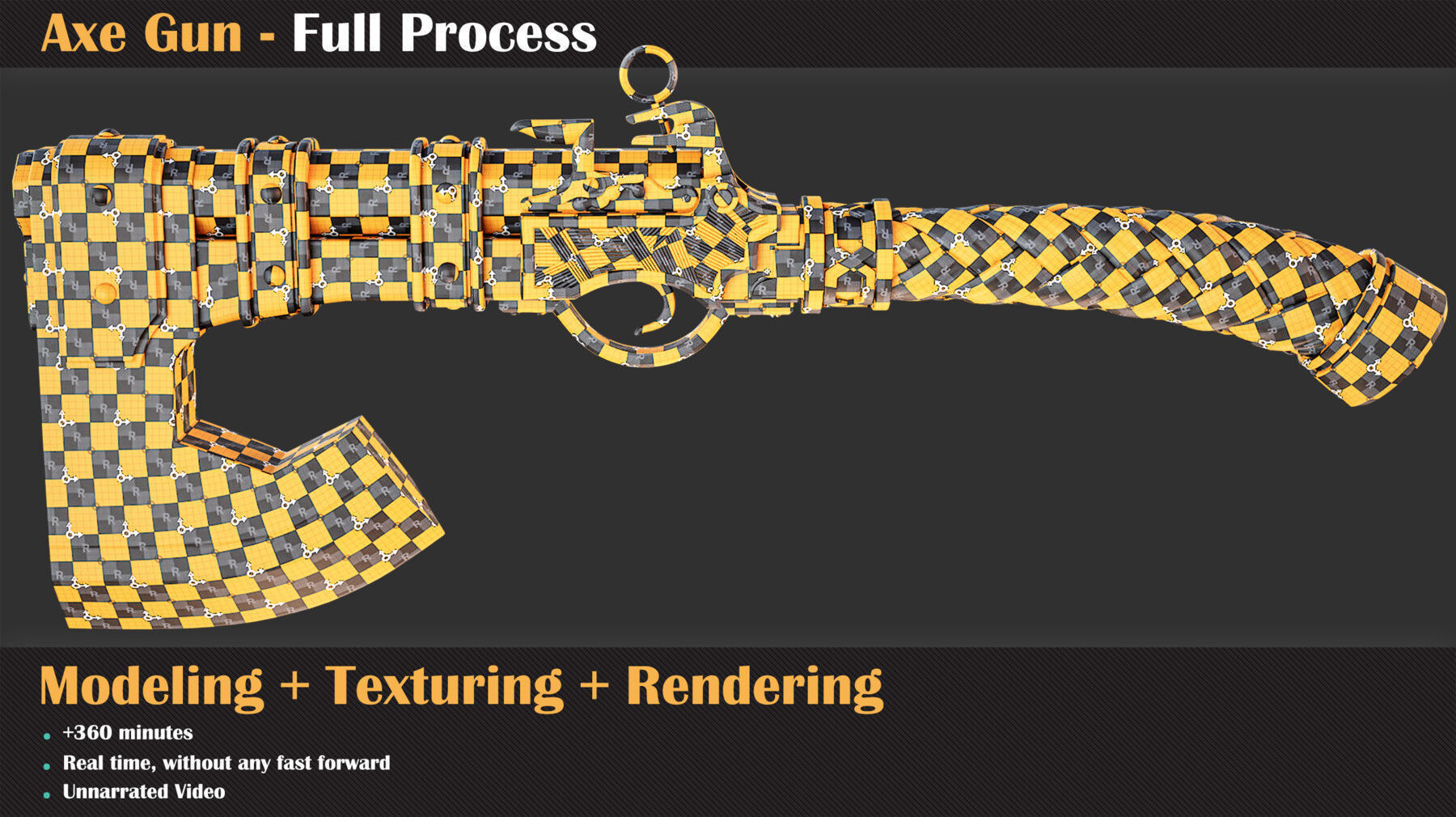 Axe Gun Tutorial   3D model_4