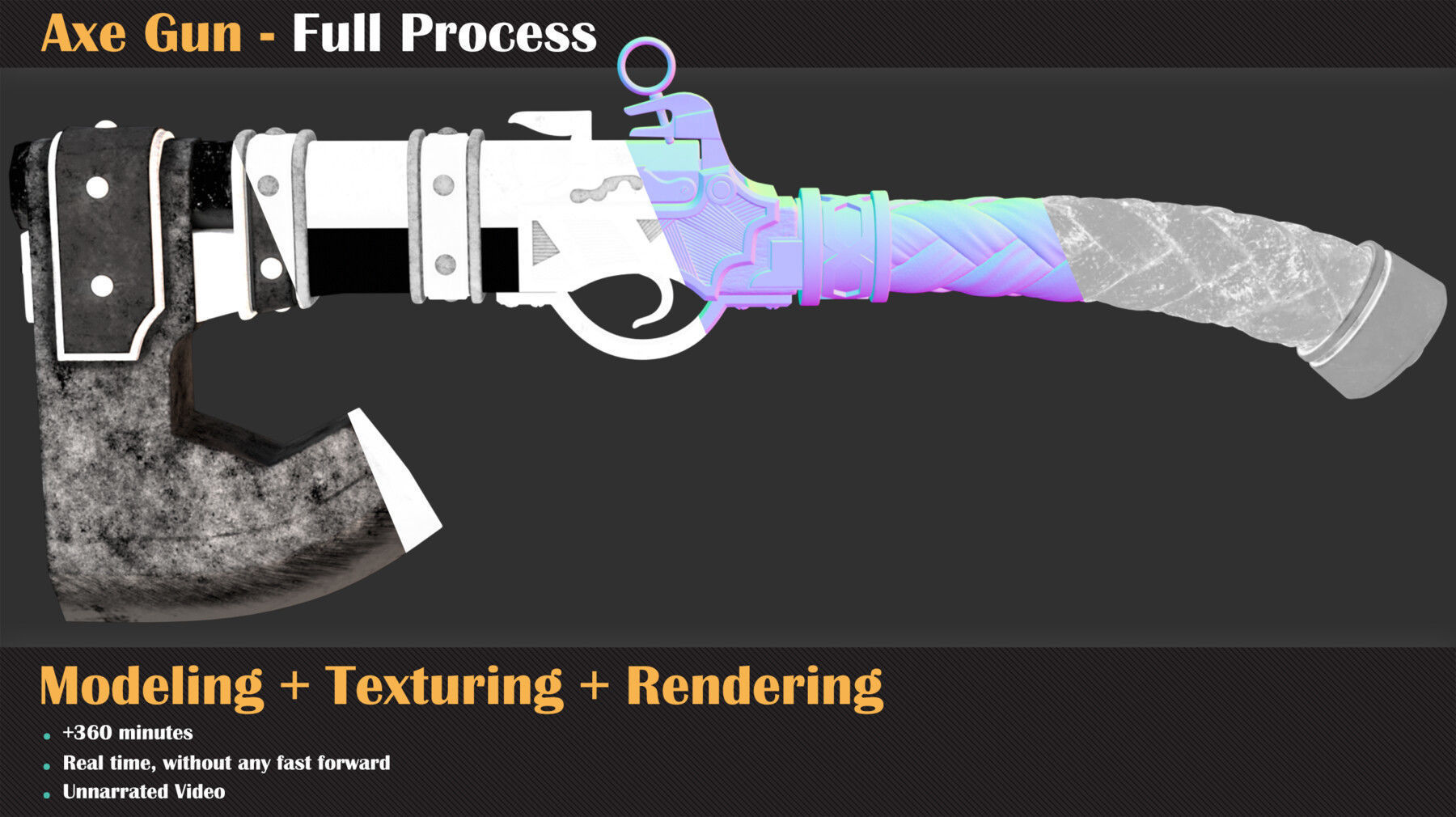 Axe Gun Tutorial   3D model_6