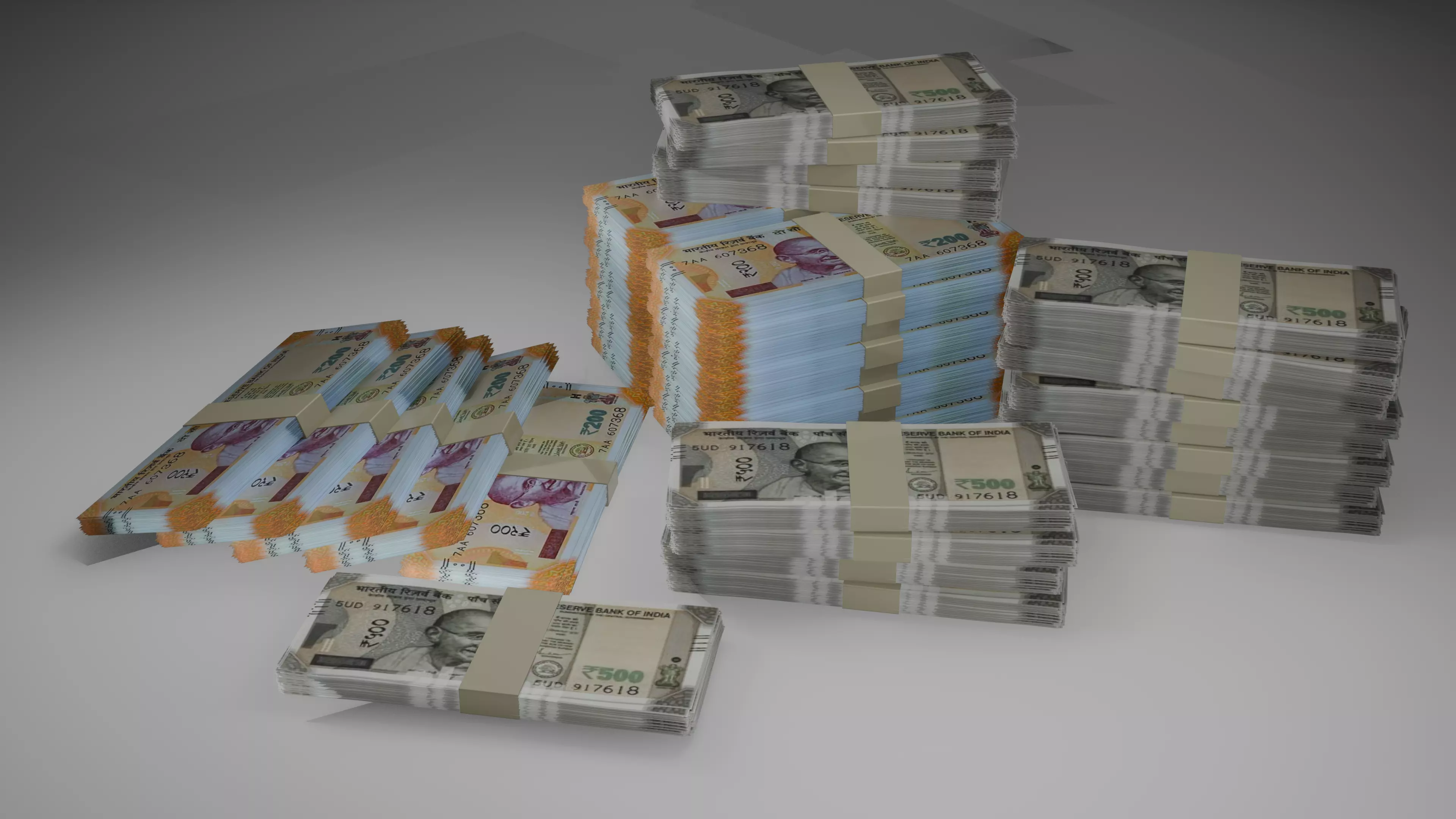 Authentic Indian Currency Note  Realistic Textures Design  3D model_0