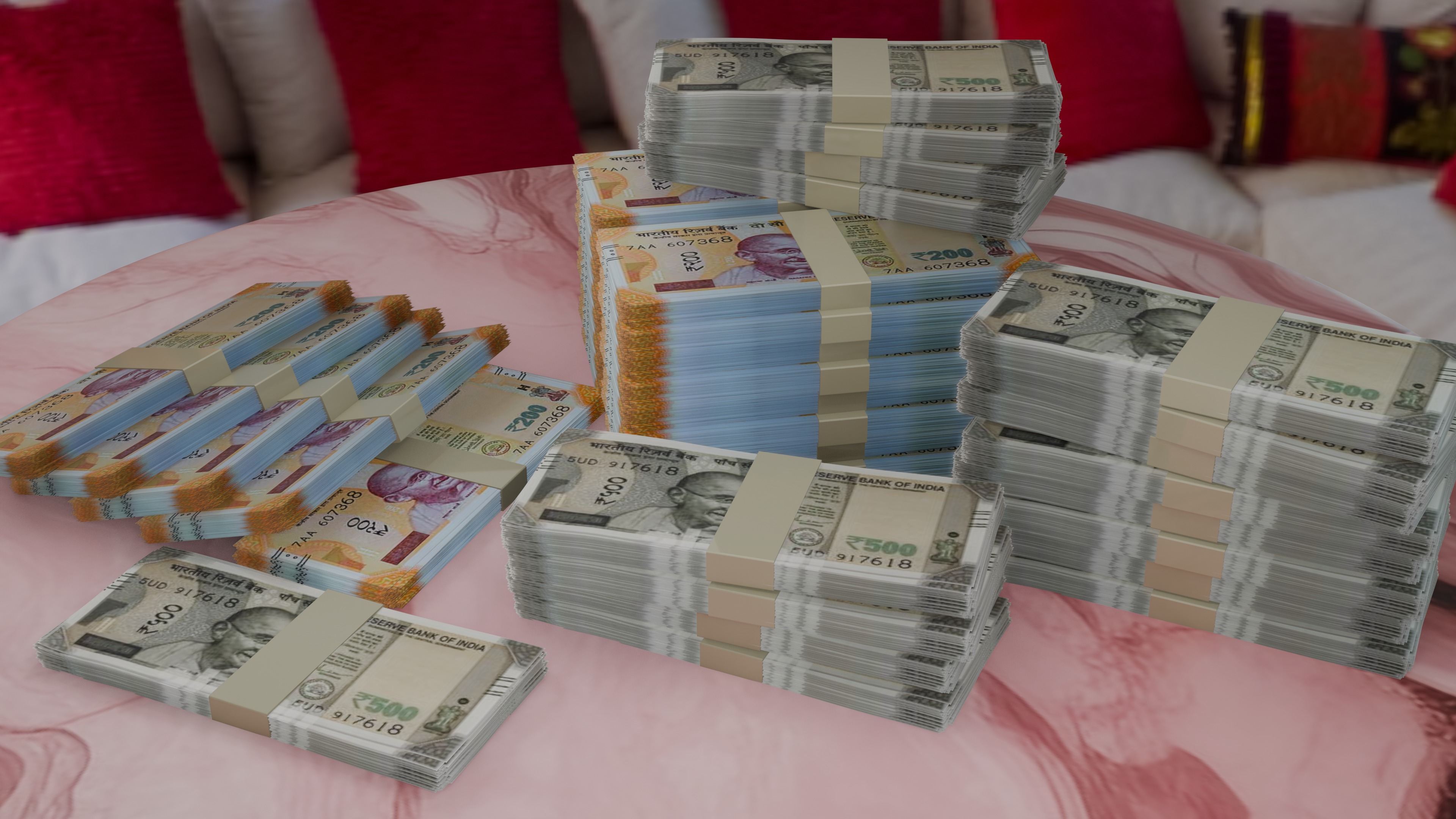 Authentic Indian Currency Note  Realistic Textures Design  3D model_3