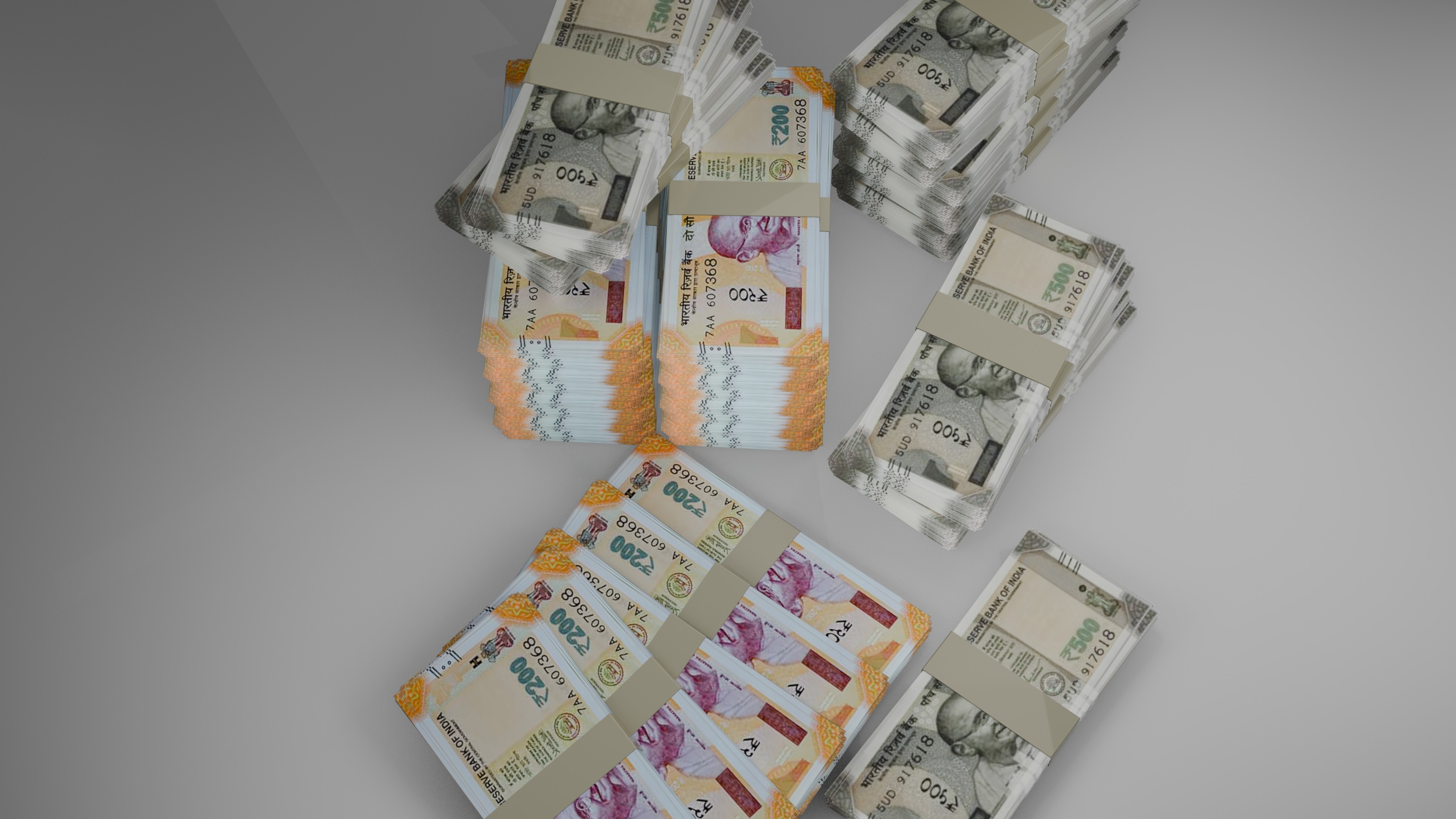 Authentic Indian Currency Note  Realistic Textures Design  3D model_6