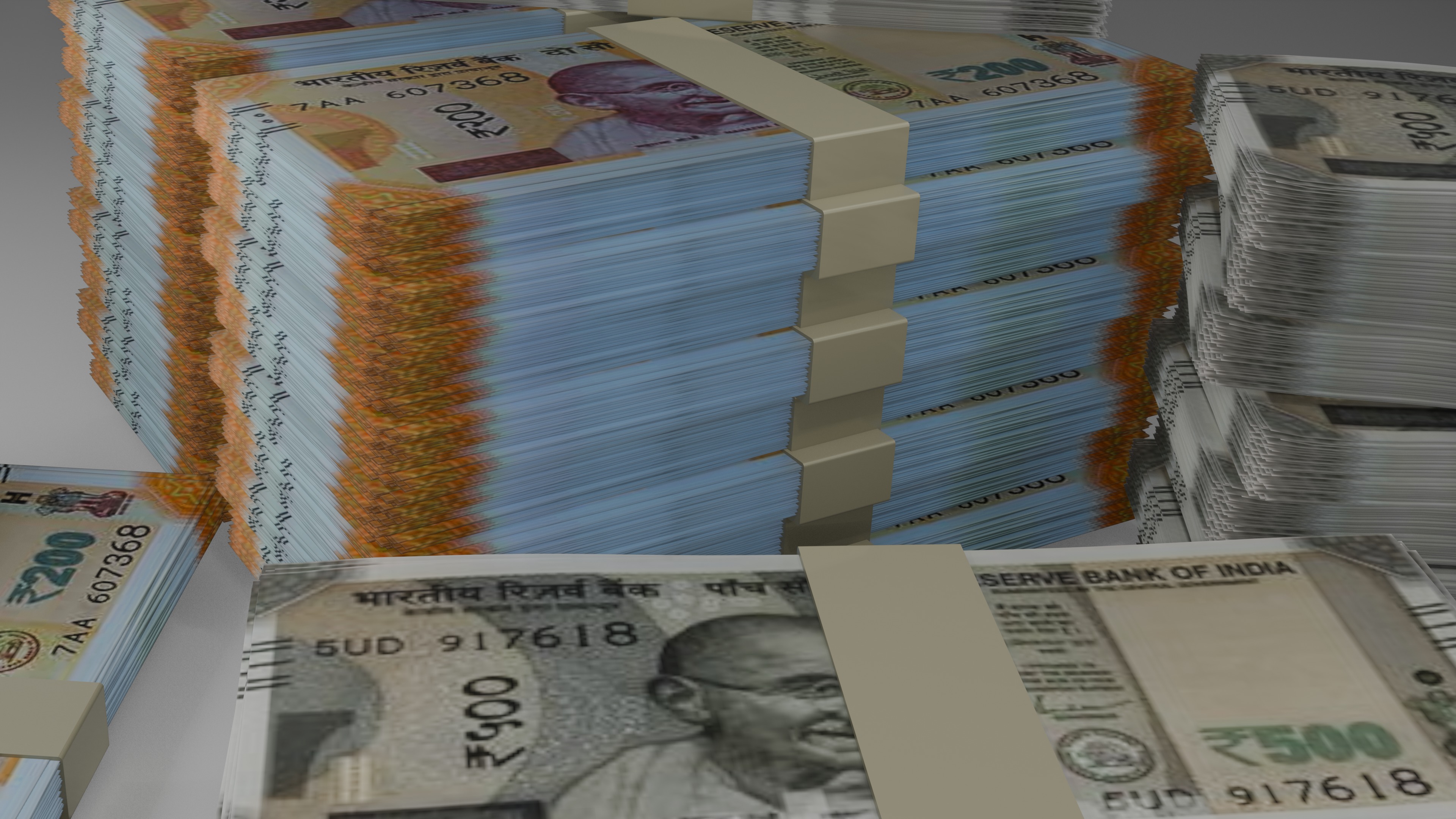 Authentic Indian Currency Note  Realistic Textures Design  3D model_4