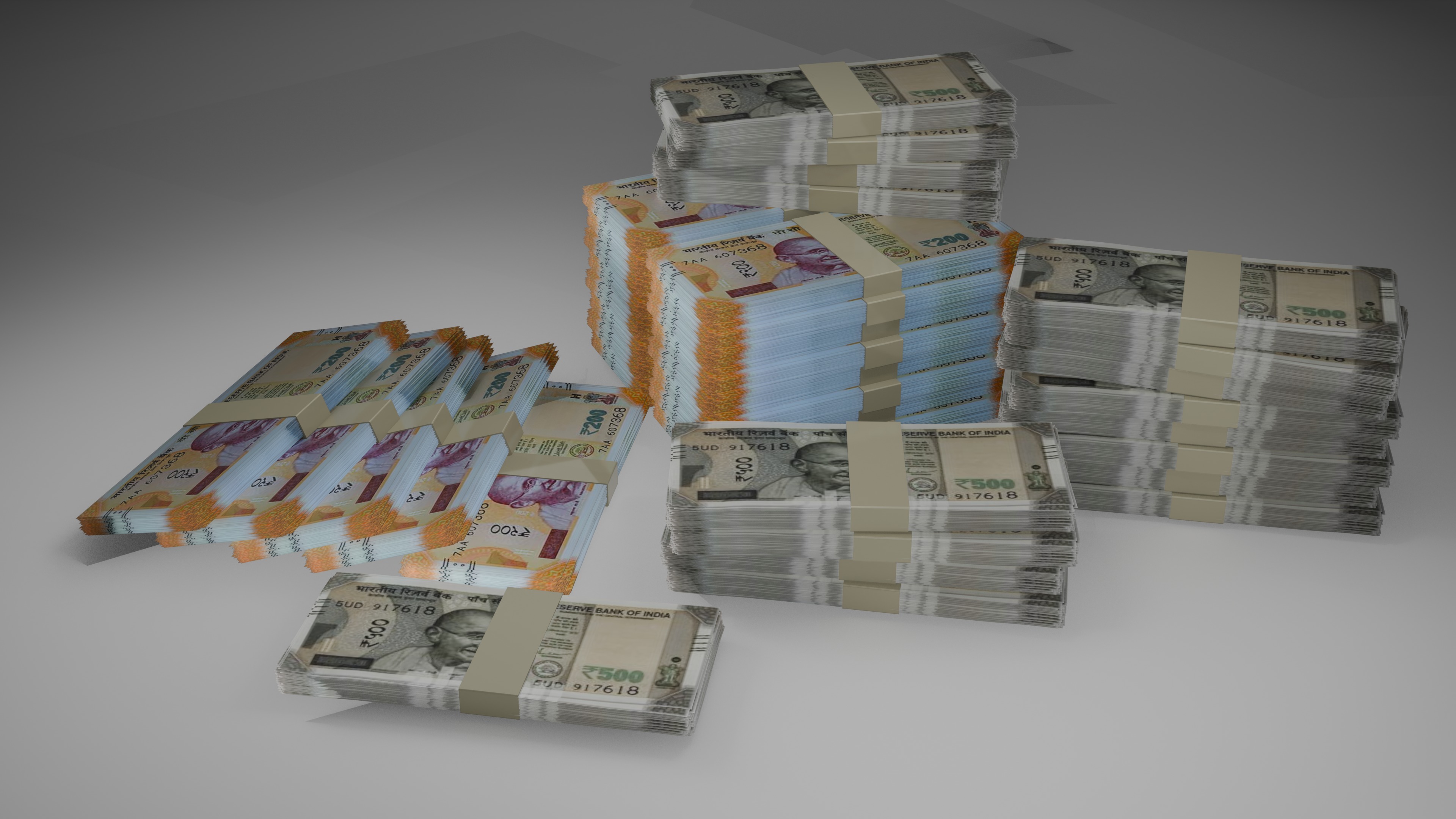 Authentic Indian Currency Note  Realistic Textures Design  3D model_7