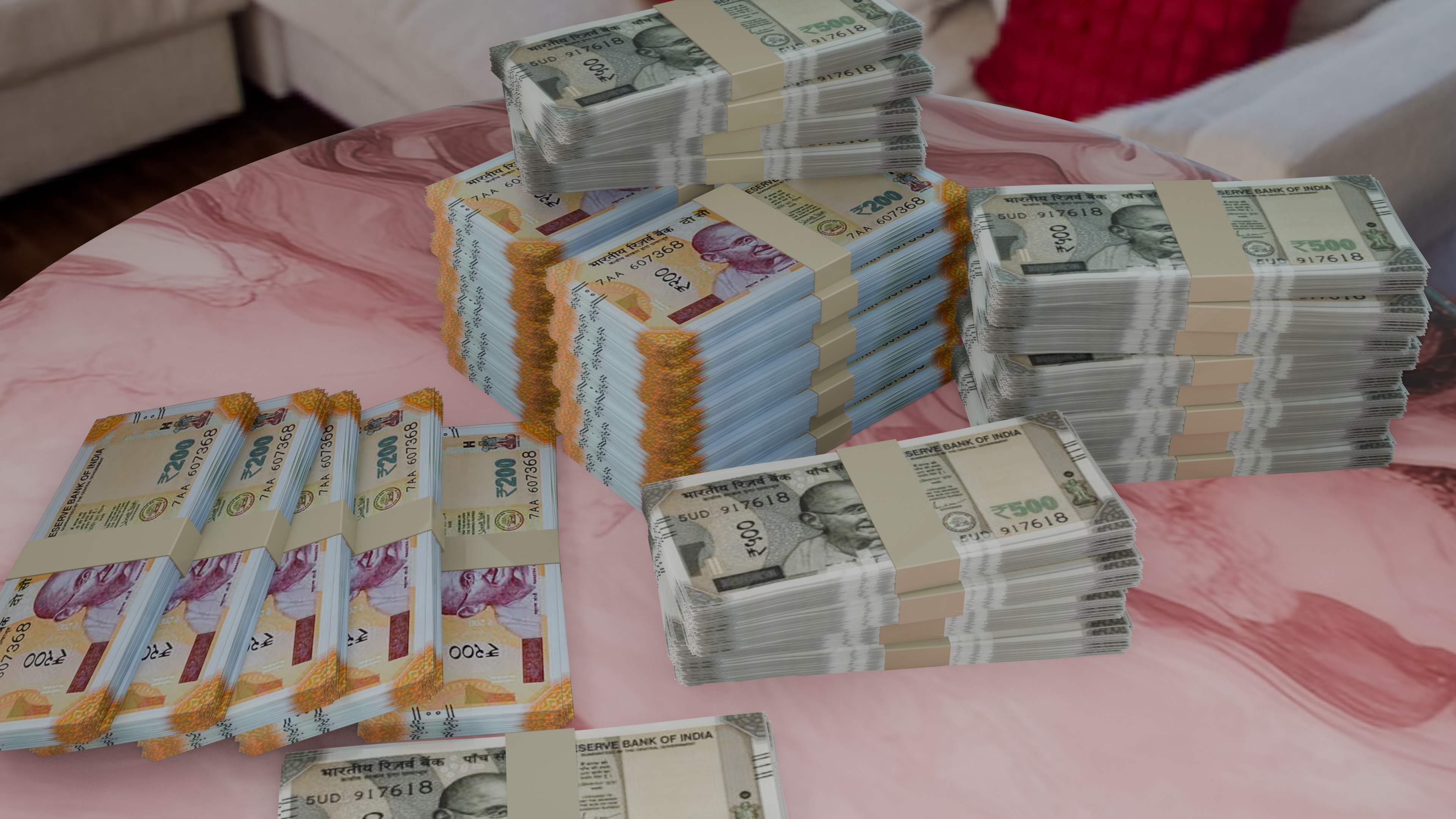 Authentic Indian Currency Note  Realistic Textures Design  3D model_5