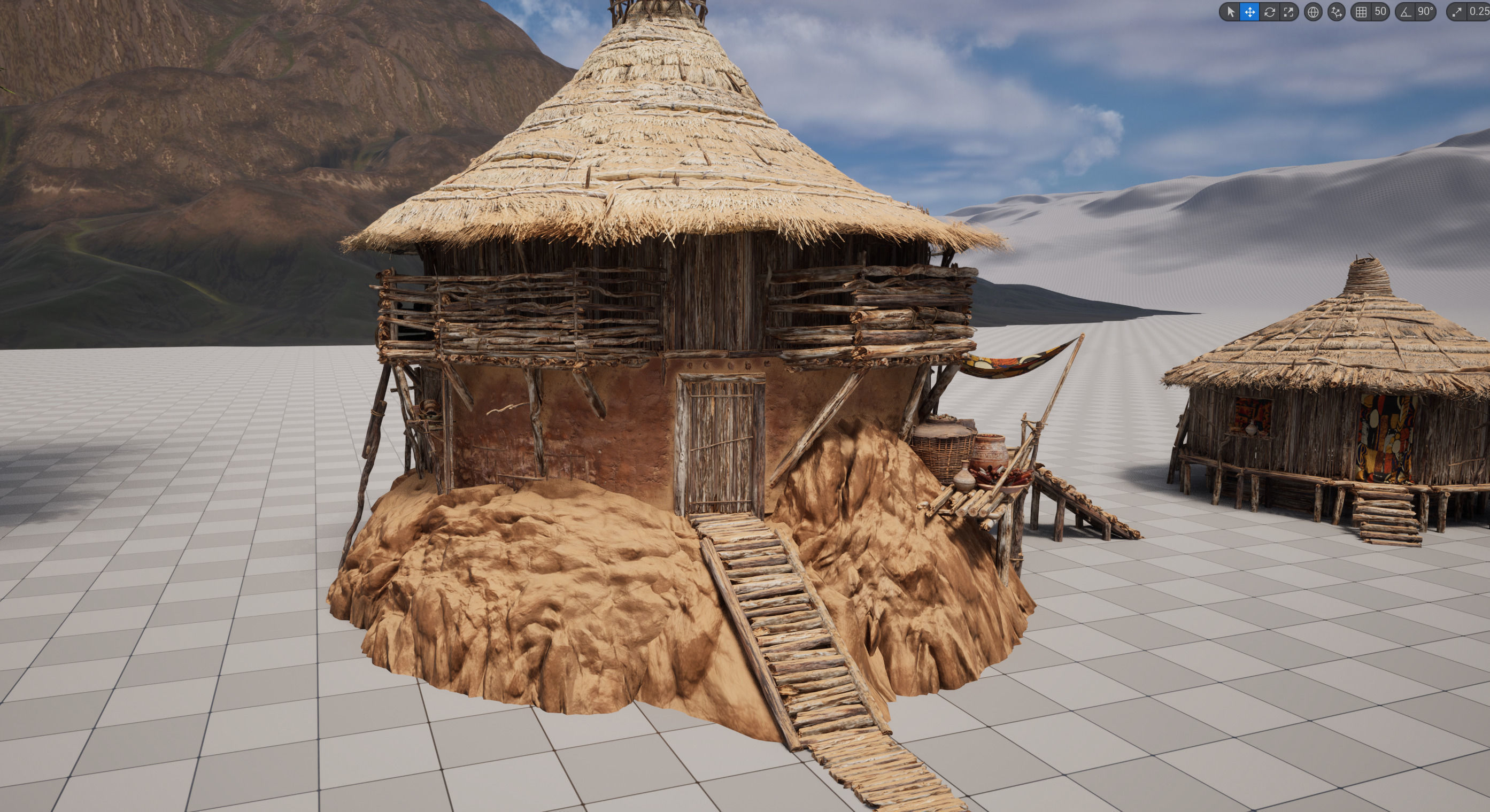 African Village Low-poly 3D model_22