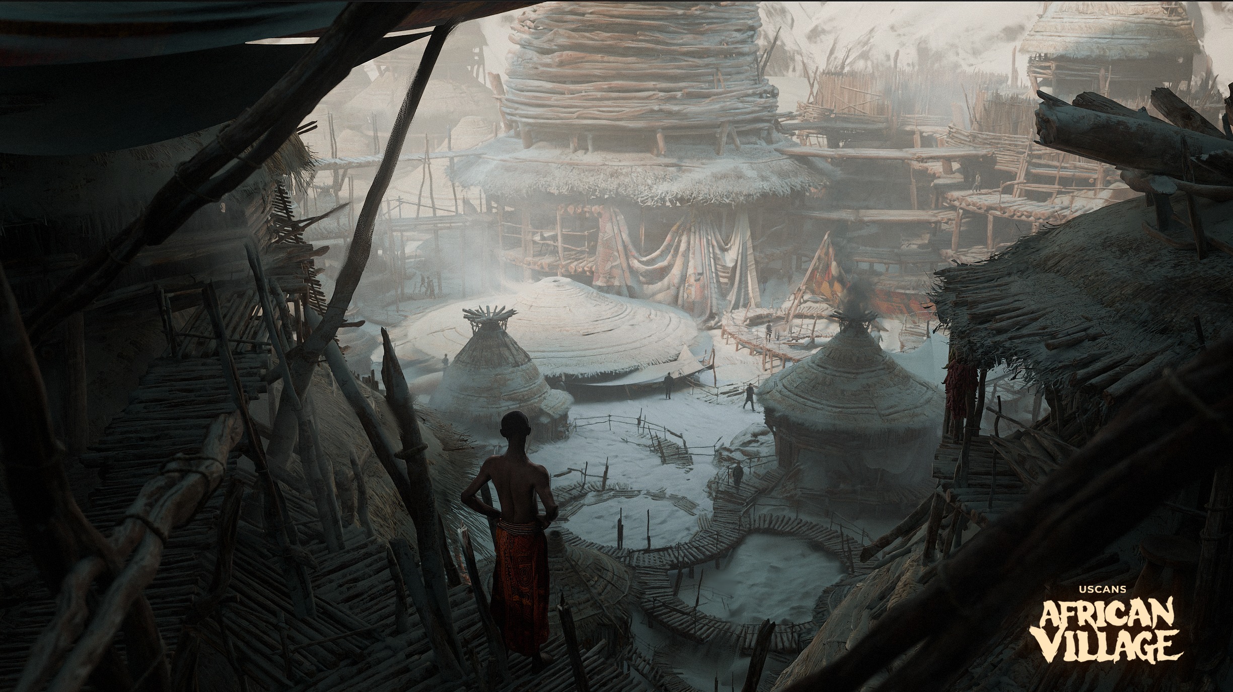 African Village Low-poly 3D model_4