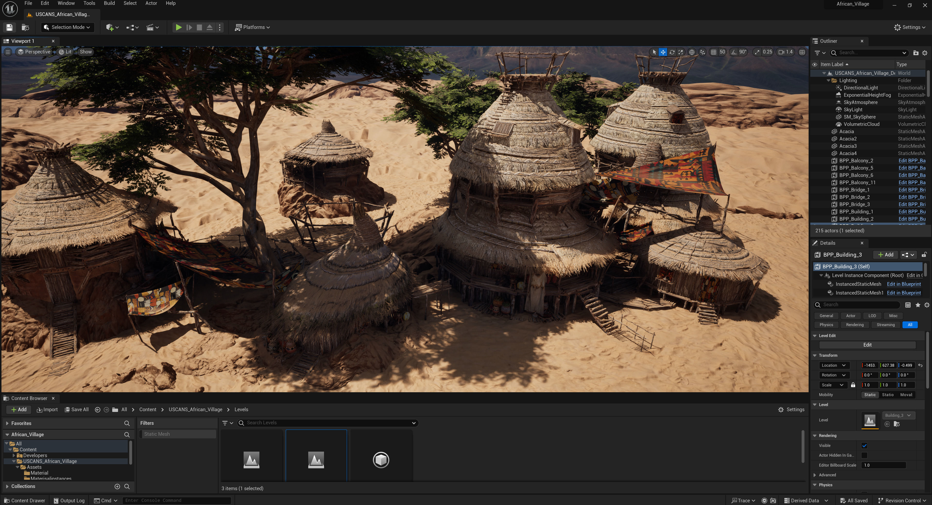 African Village Low-poly 3D model_30