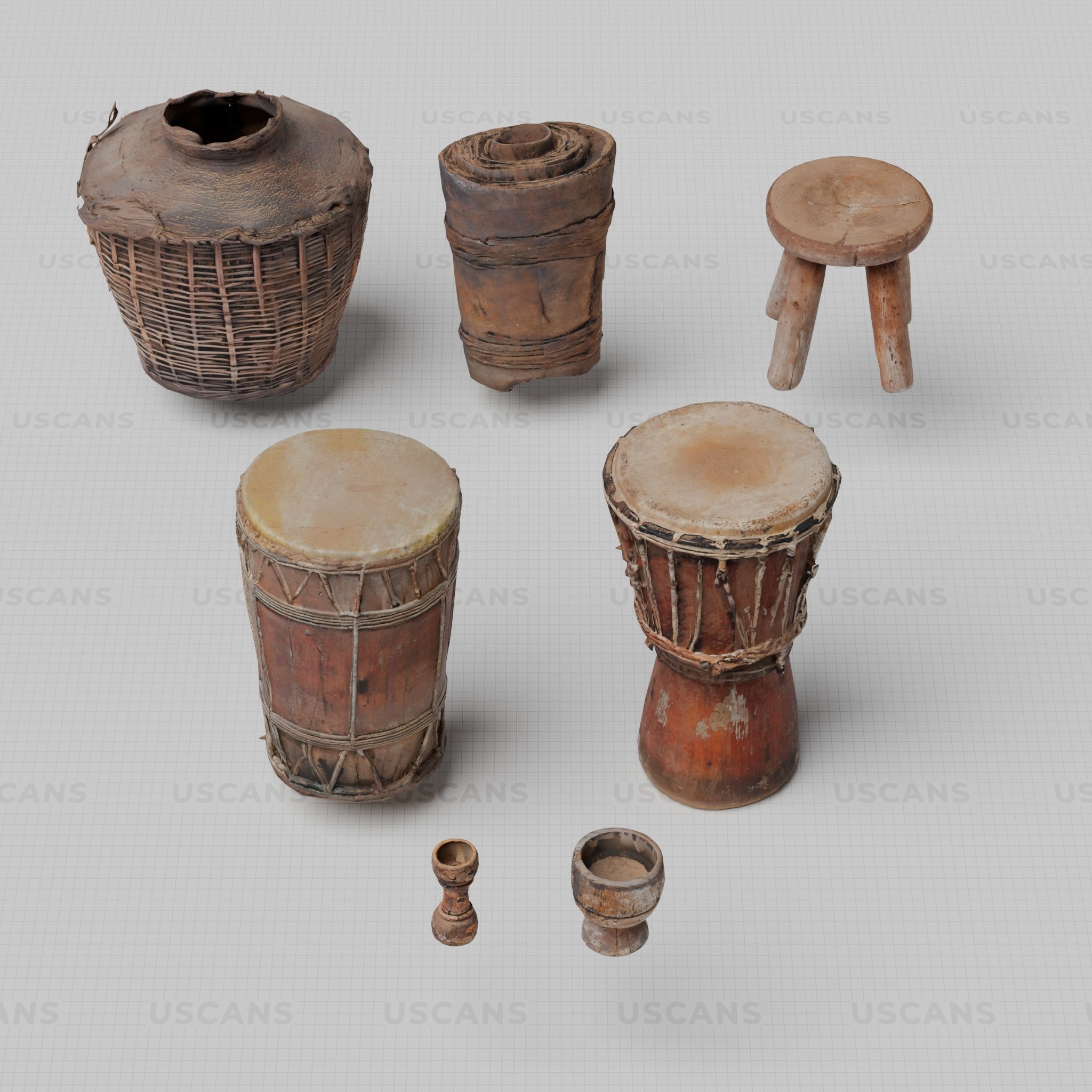 African Village Low-poly 3D model_24