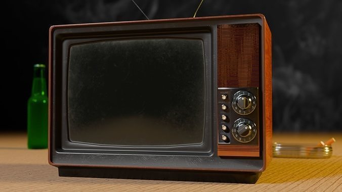Retro Panasonic TV 3D model