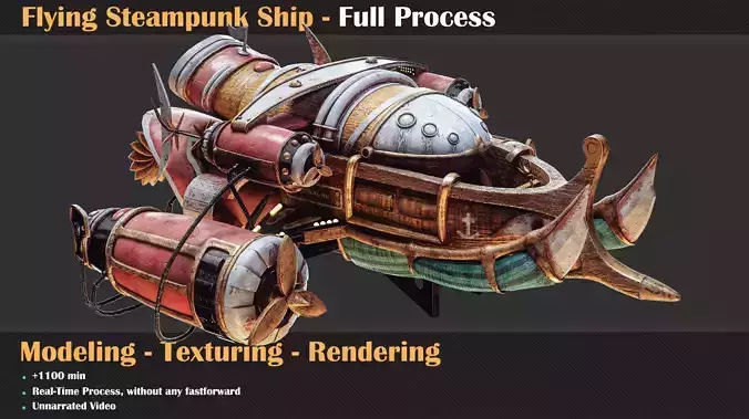 Flying Steampunk Ship - Full Tutorial  