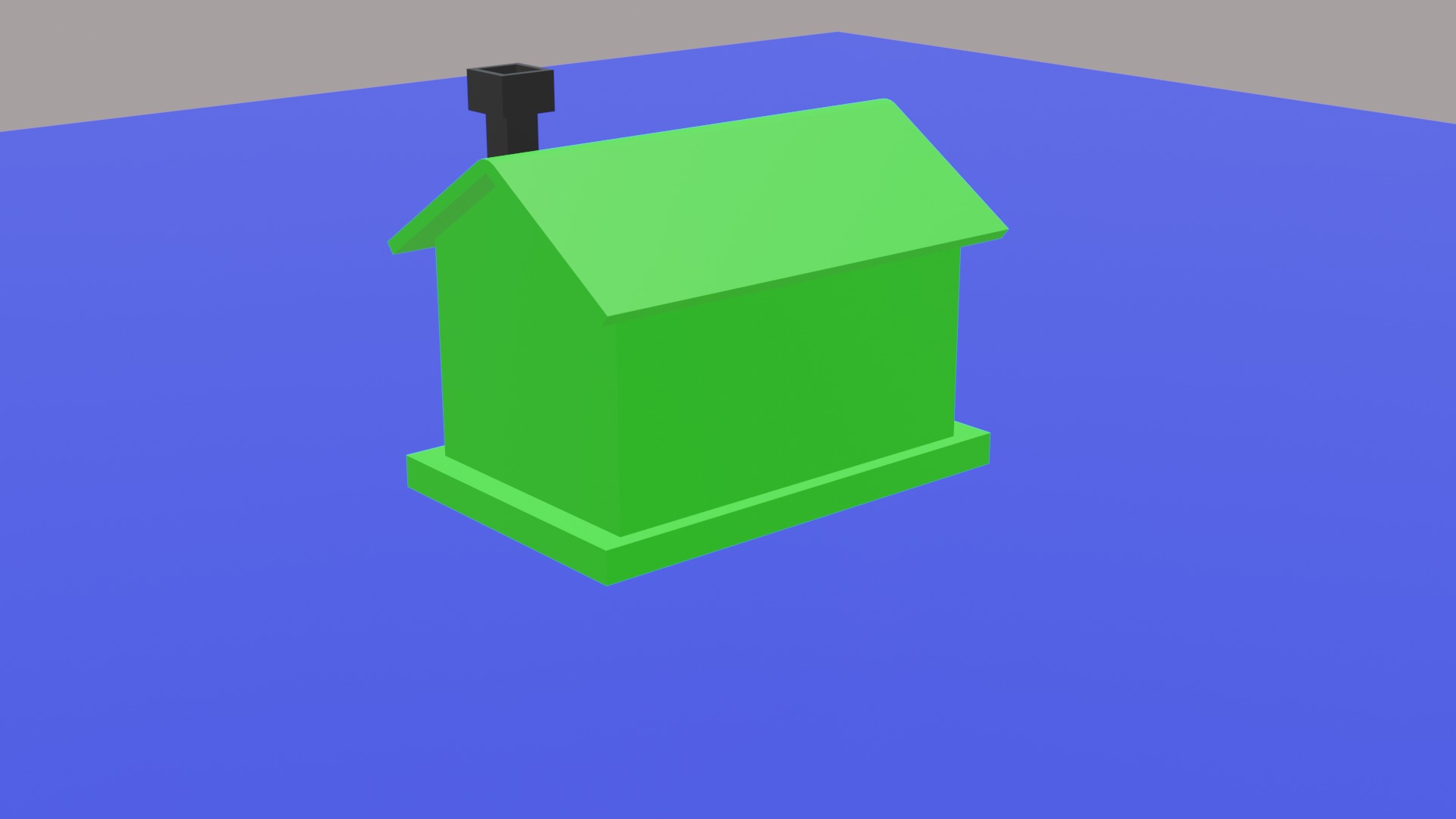 Home with stairs Low-poly 3D model_1