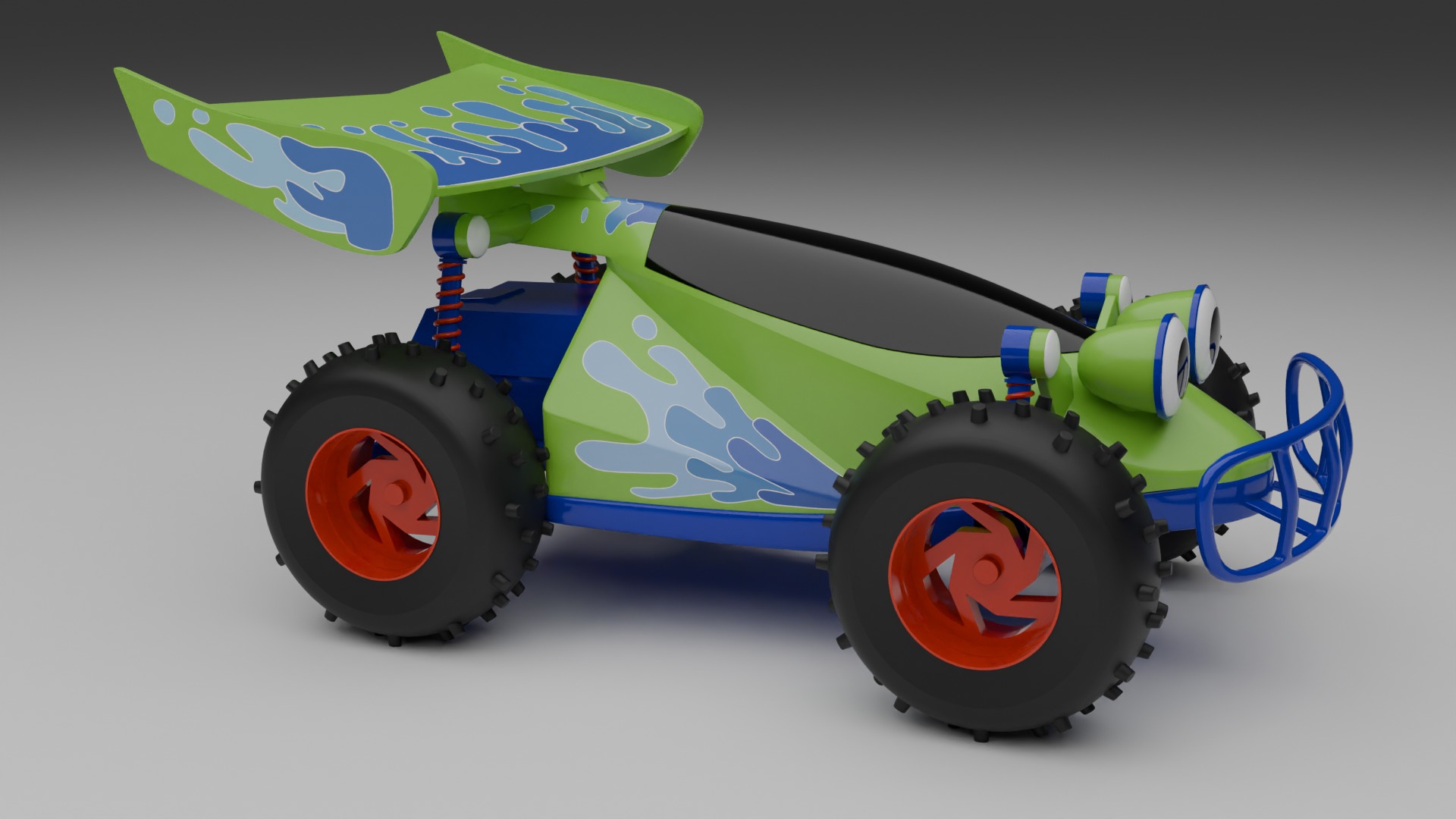 Toy Story RC Car Low-poly 3D model_1