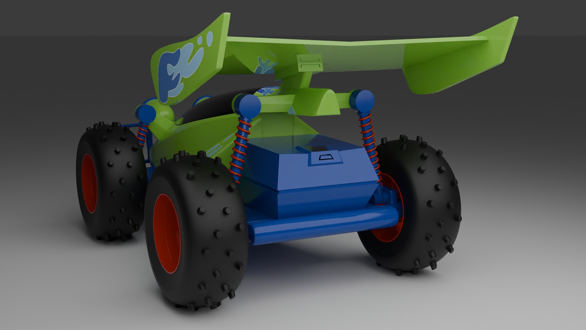 Toy Story RC Car Low-poly 3D model_4