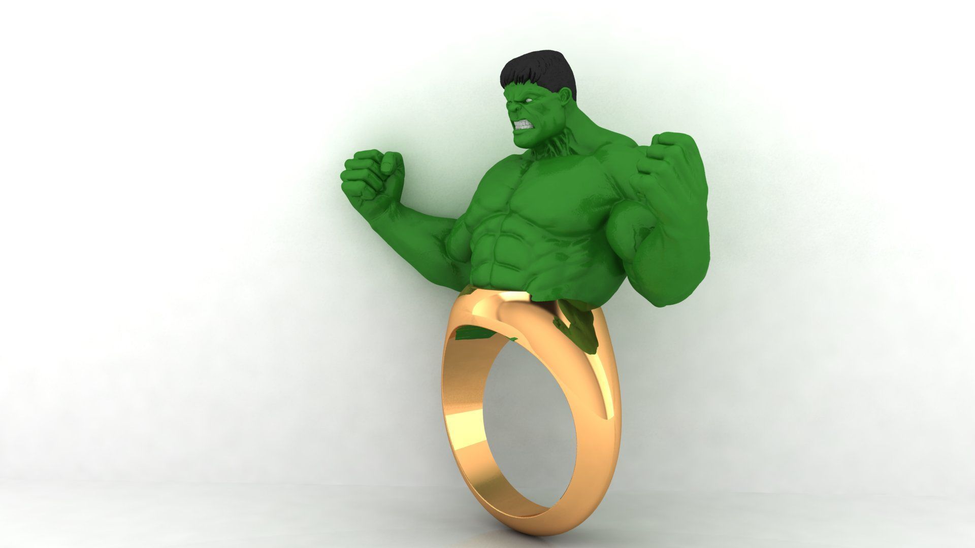 hulk ring 3D print model_2