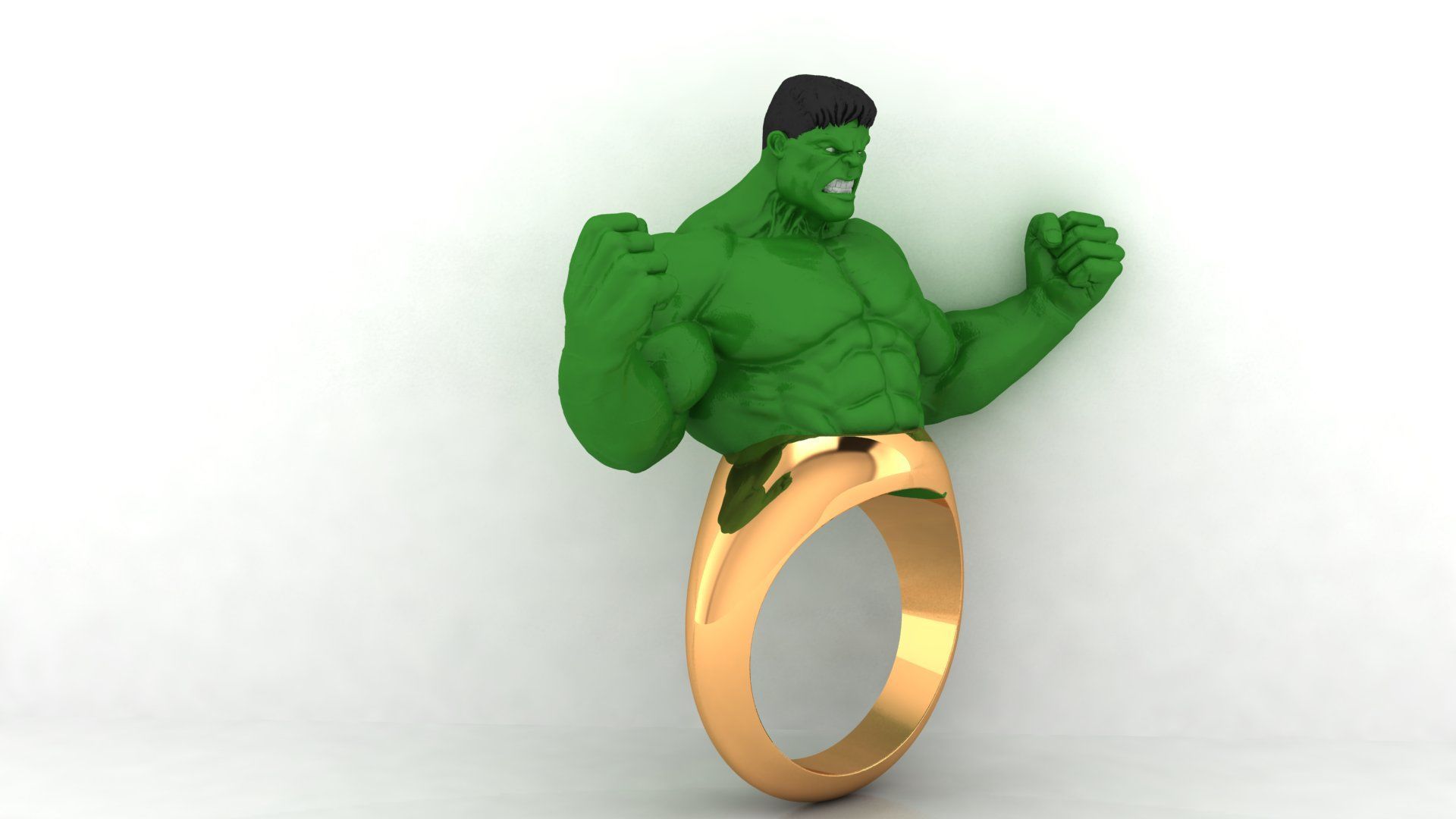 hulk ring 3D print model_1