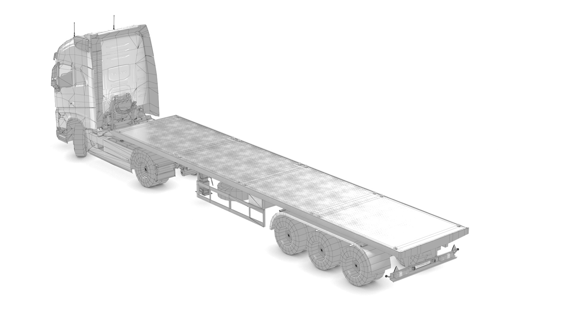 Volvo FH16 Trailer Collection Low-poly 3D model_49