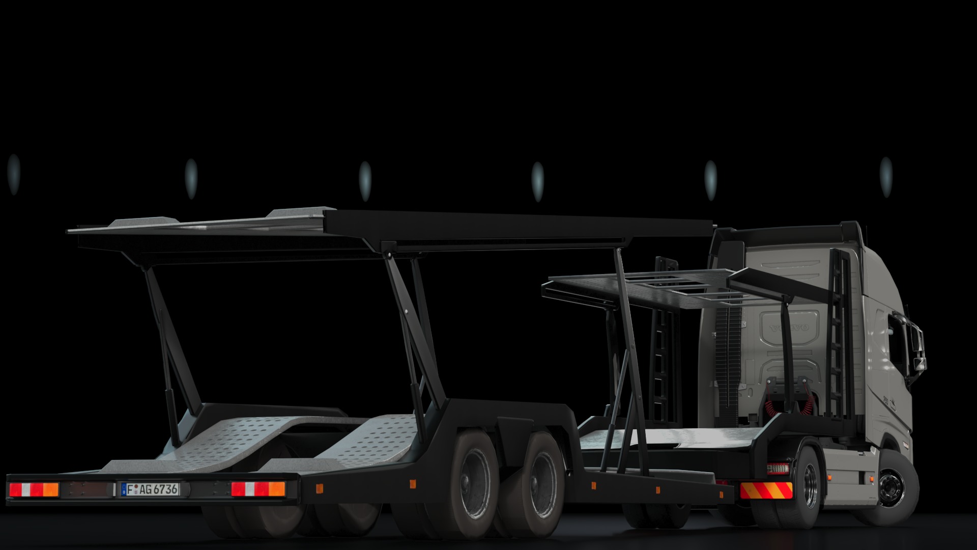 Volvo FH16 Trailer Collection Low-poly 3D model_30