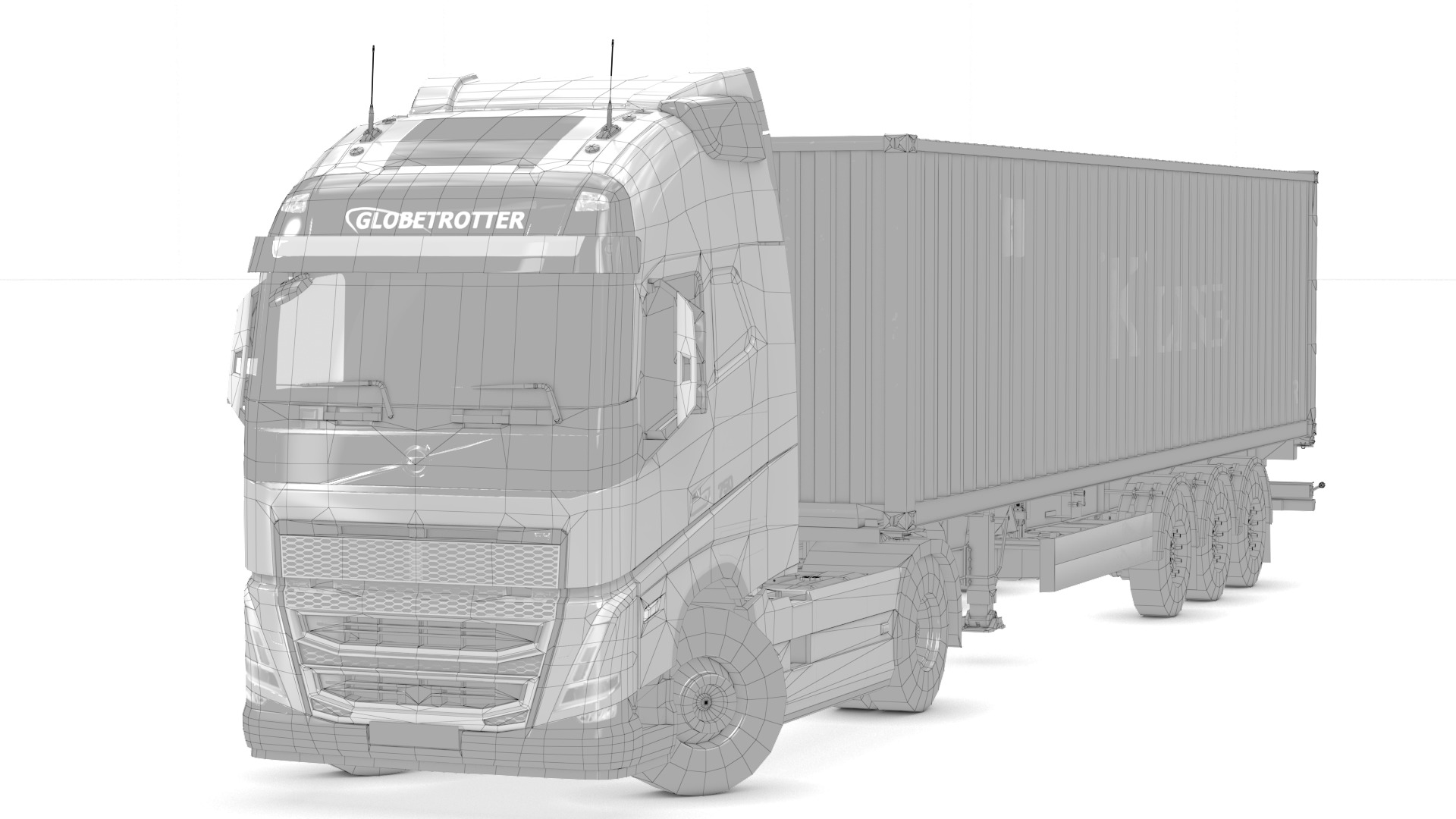 Volvo FH16 Trailer Collection Low-poly 3D model_46