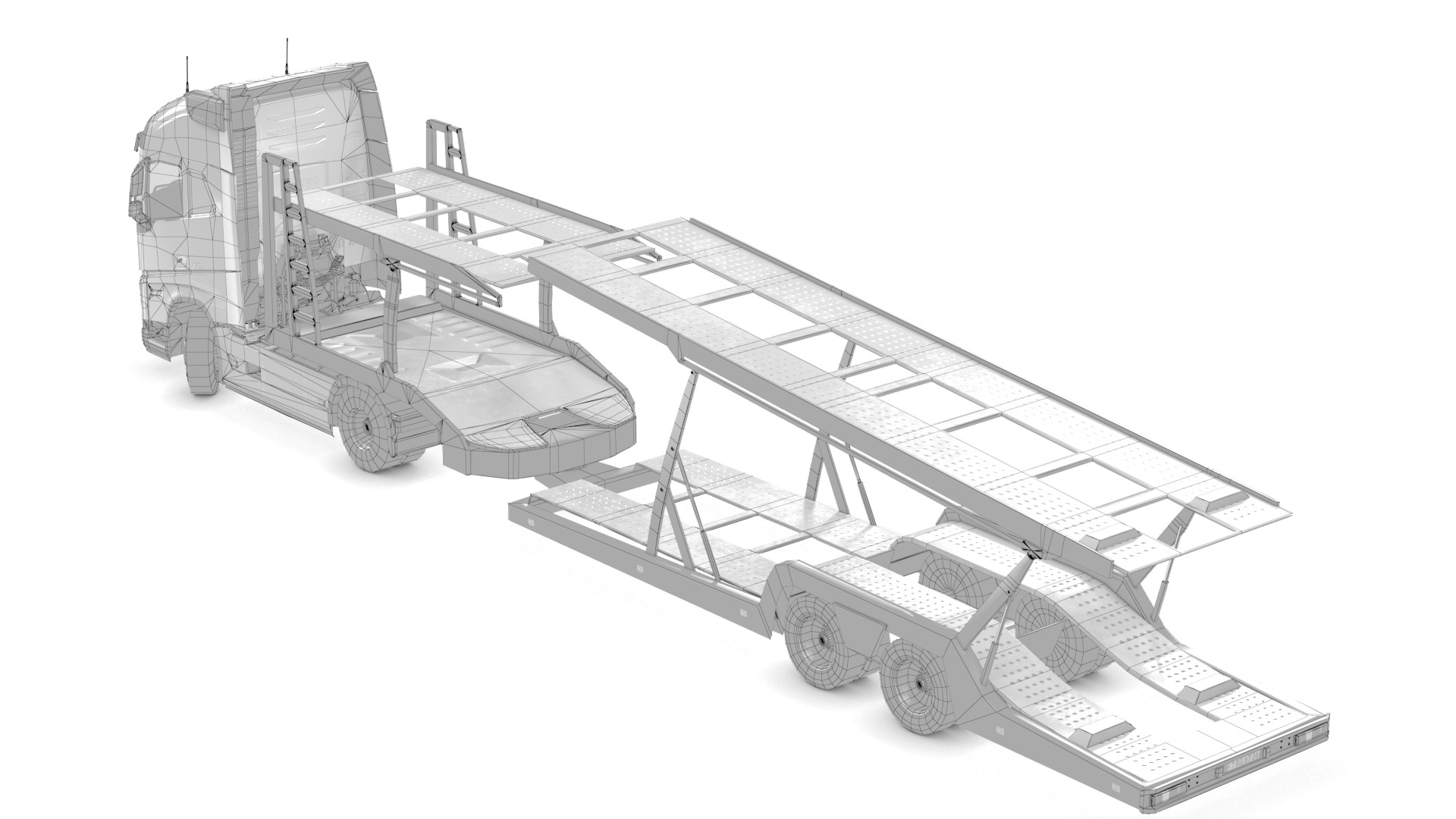 Volvo FH16 Trailer Collection Low-poly 3D model_50