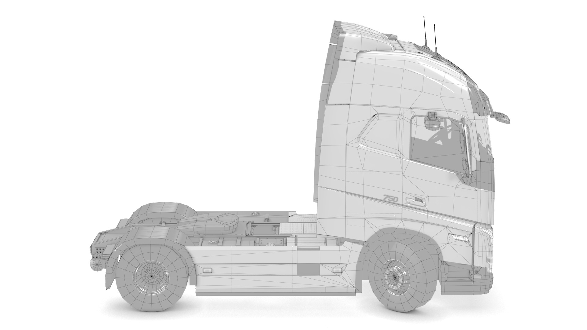 Volvo FH16 Trailer Collection Low-poly 3D model_39