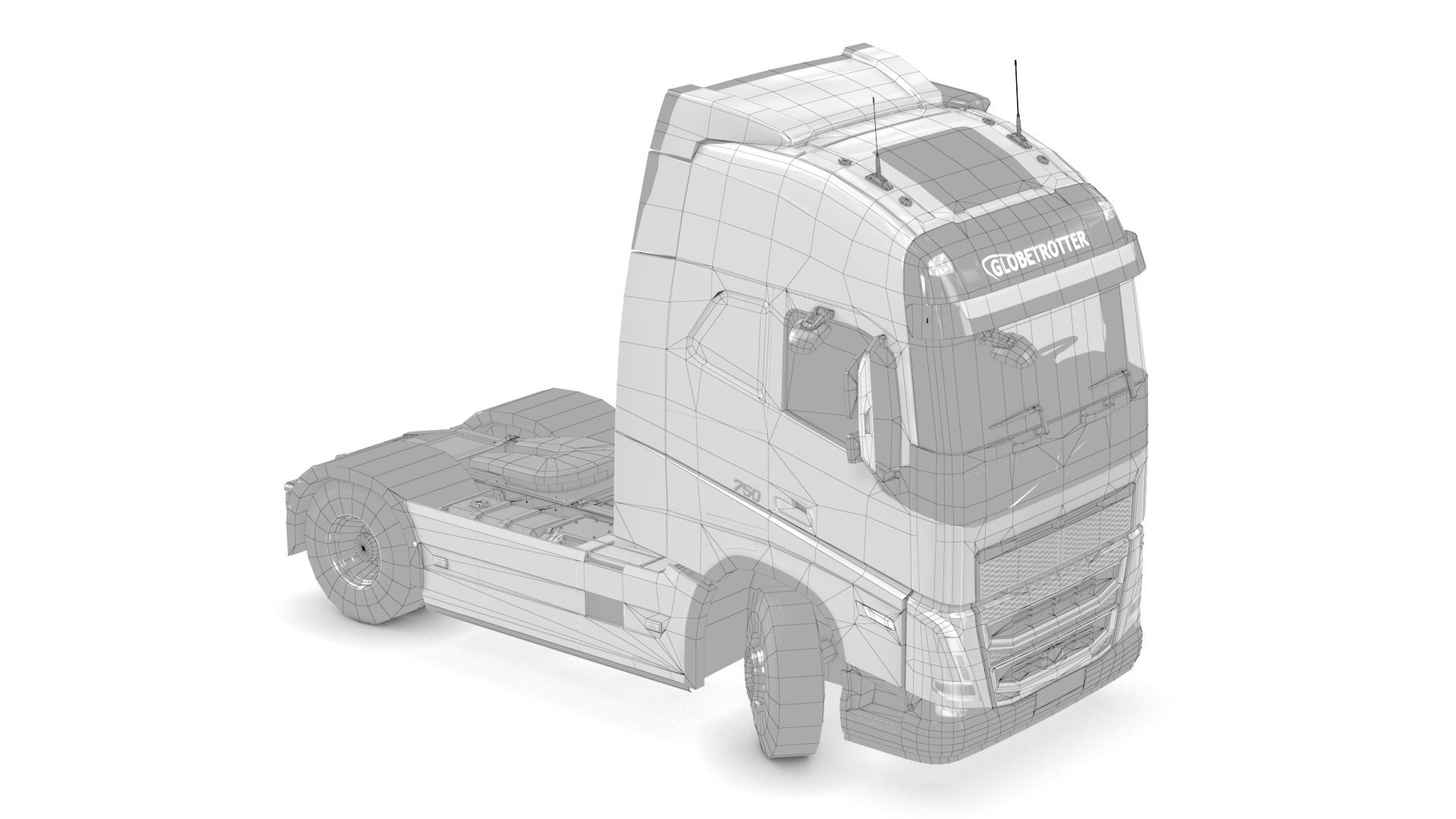 Volvo FH16 Trailer Collection Low-poly 3D model_34