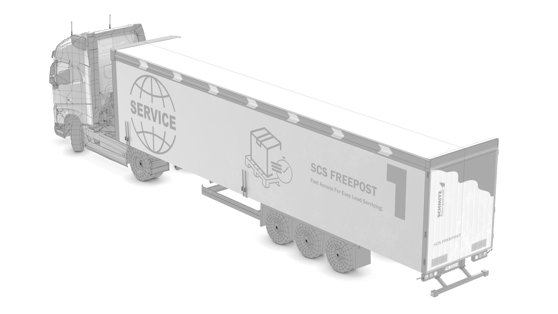 Volvo FH16 Trailer Collection Low-poly 3D model_48