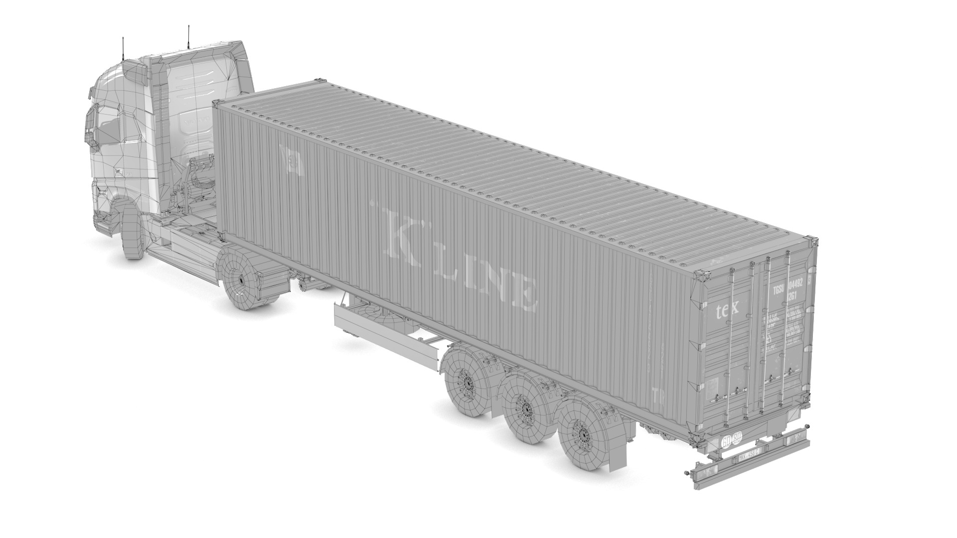 Volvo FH16 Trailer Collection Low-poly 3D model_51