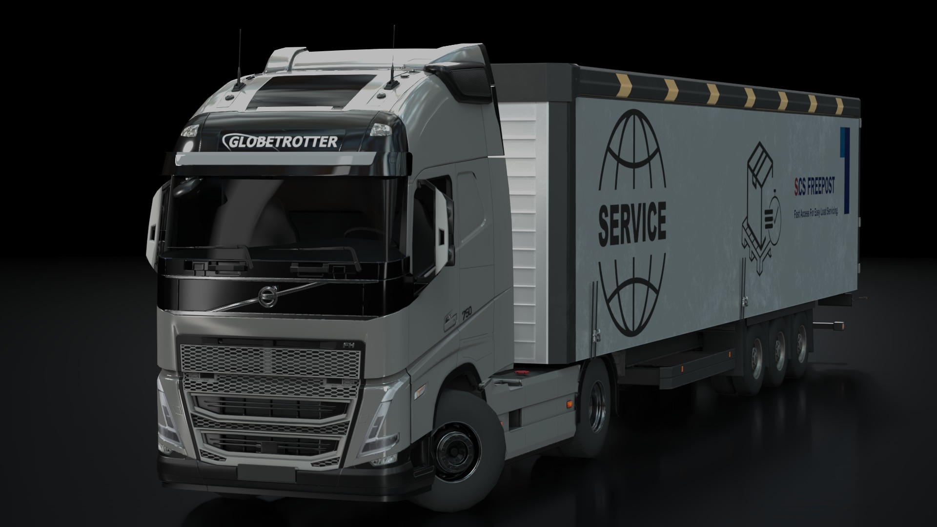 Volvo FH16 Trailer Collection Low-poly 3D model_13