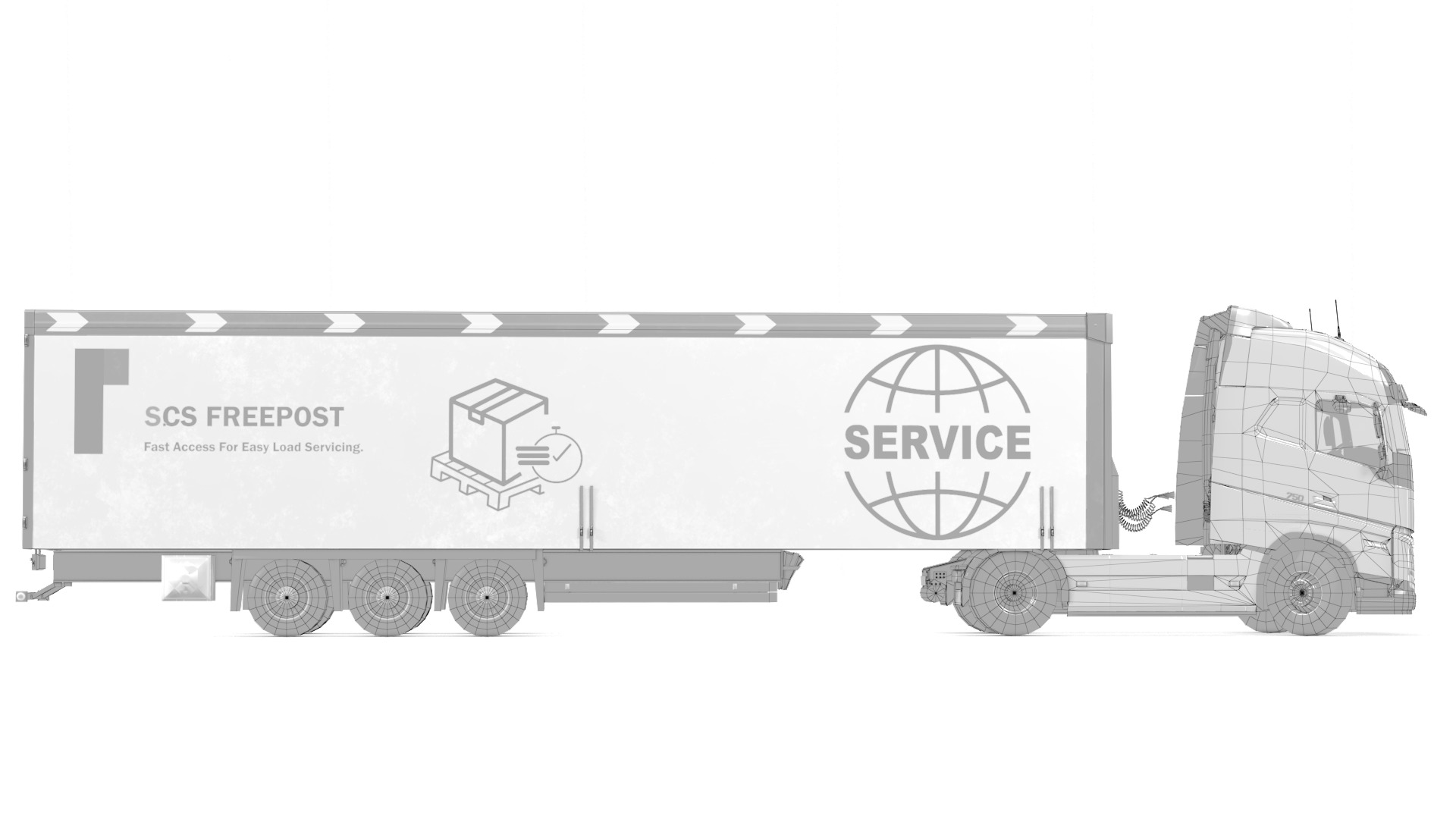 Volvo FH16 Trailer Collection Low-poly 3D model_53