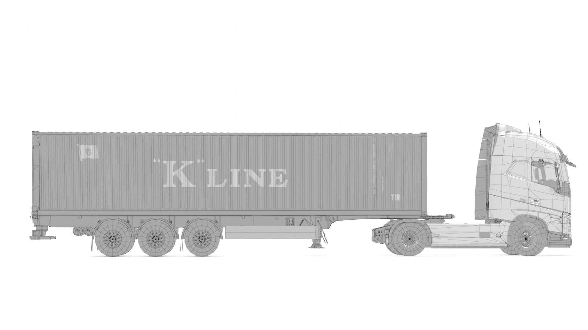 Volvo FH16 Trailer Collection Low-poly 3D model_56