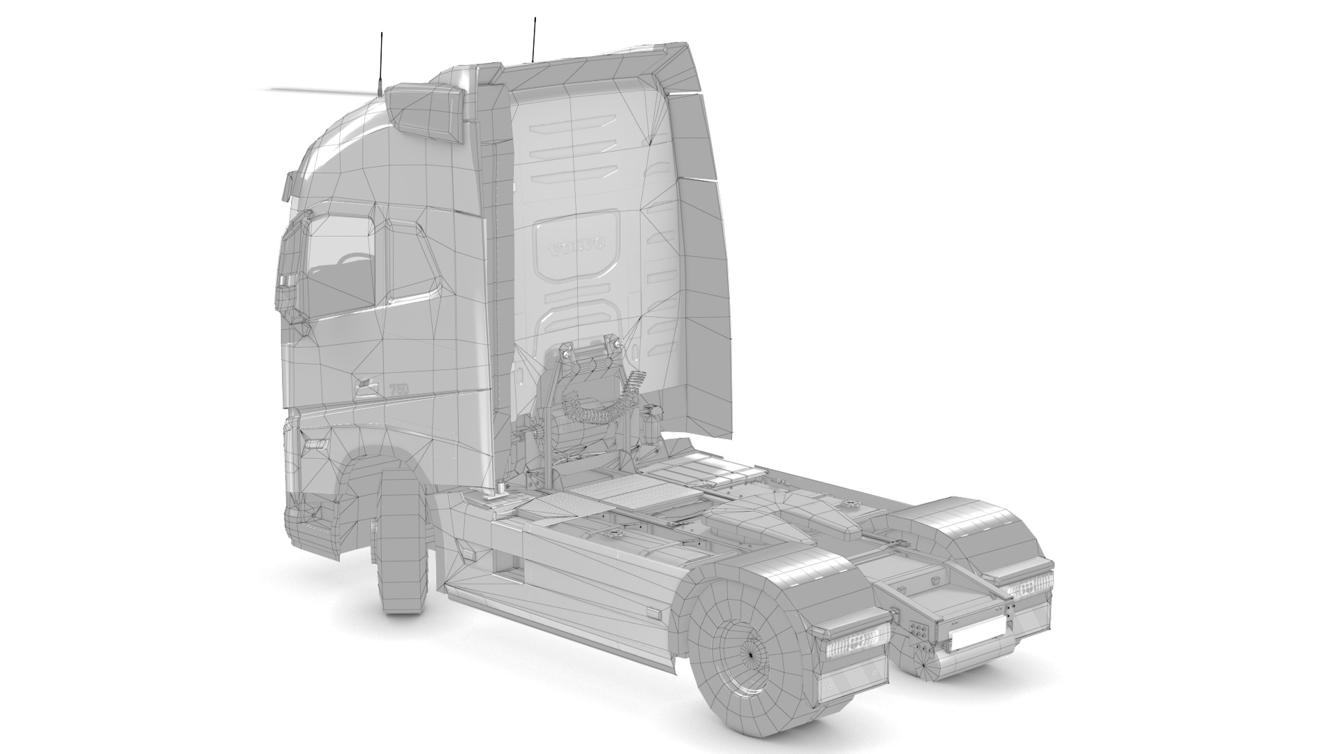 Volvo FH16 Trailer Collection Low-poly 3D model_36