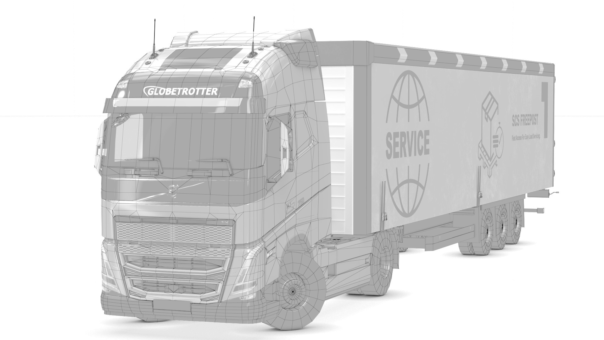 Volvo FH16 Trailer Collection Low-poly 3D model_43