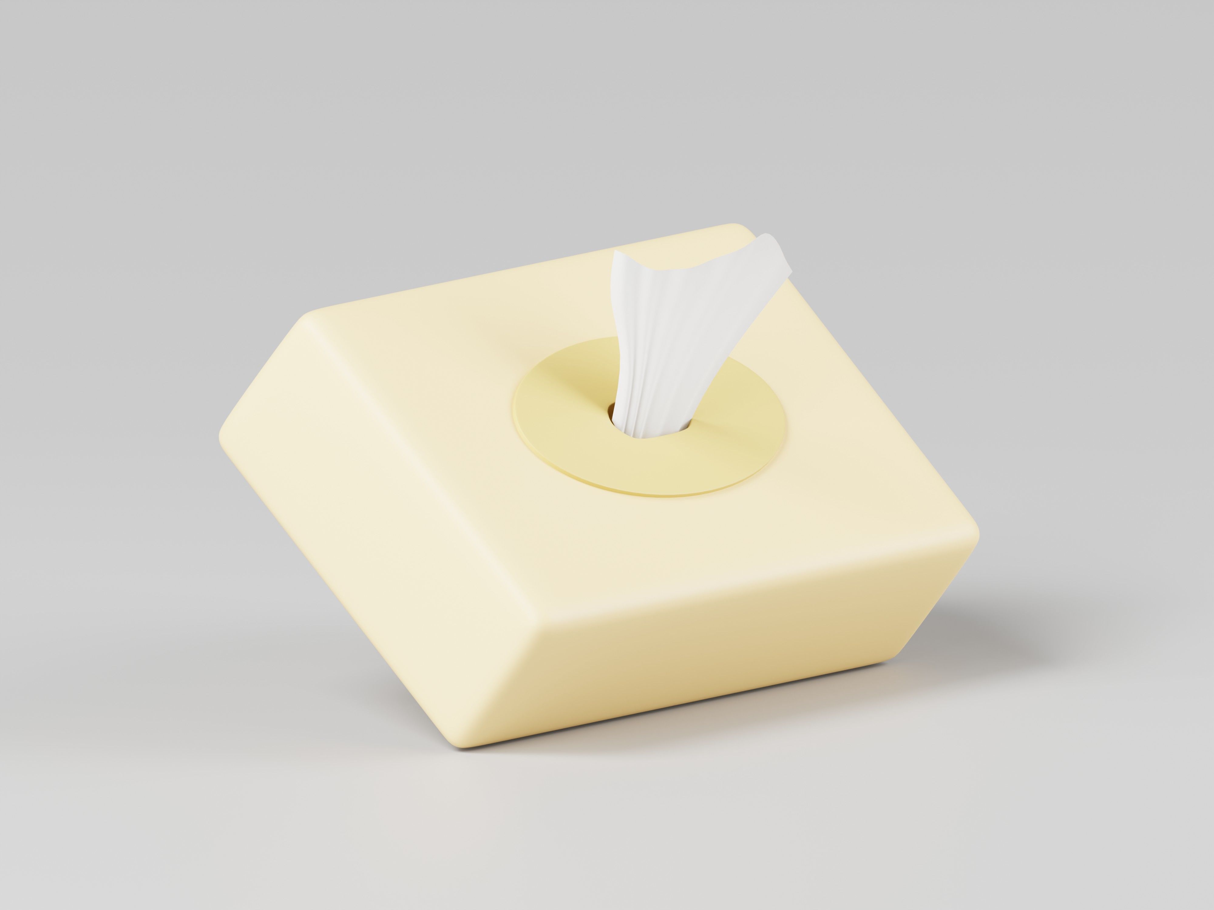 Rectangular Tissue Box 3D Model Low-poly 3D model_6