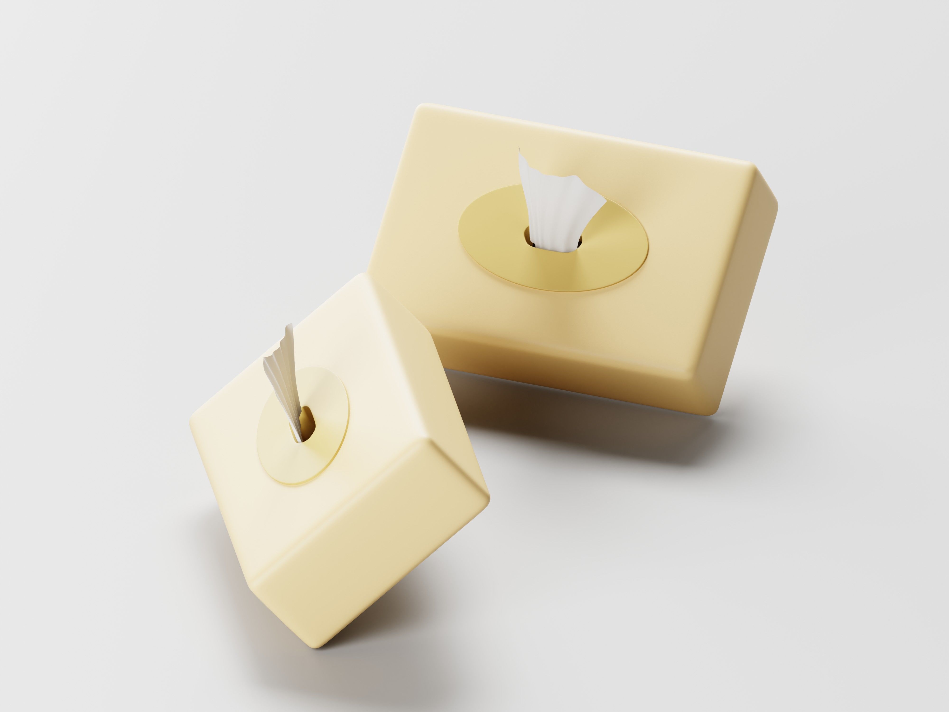 Rectangular Tissue Box 3D Model Low-poly 3D model_9