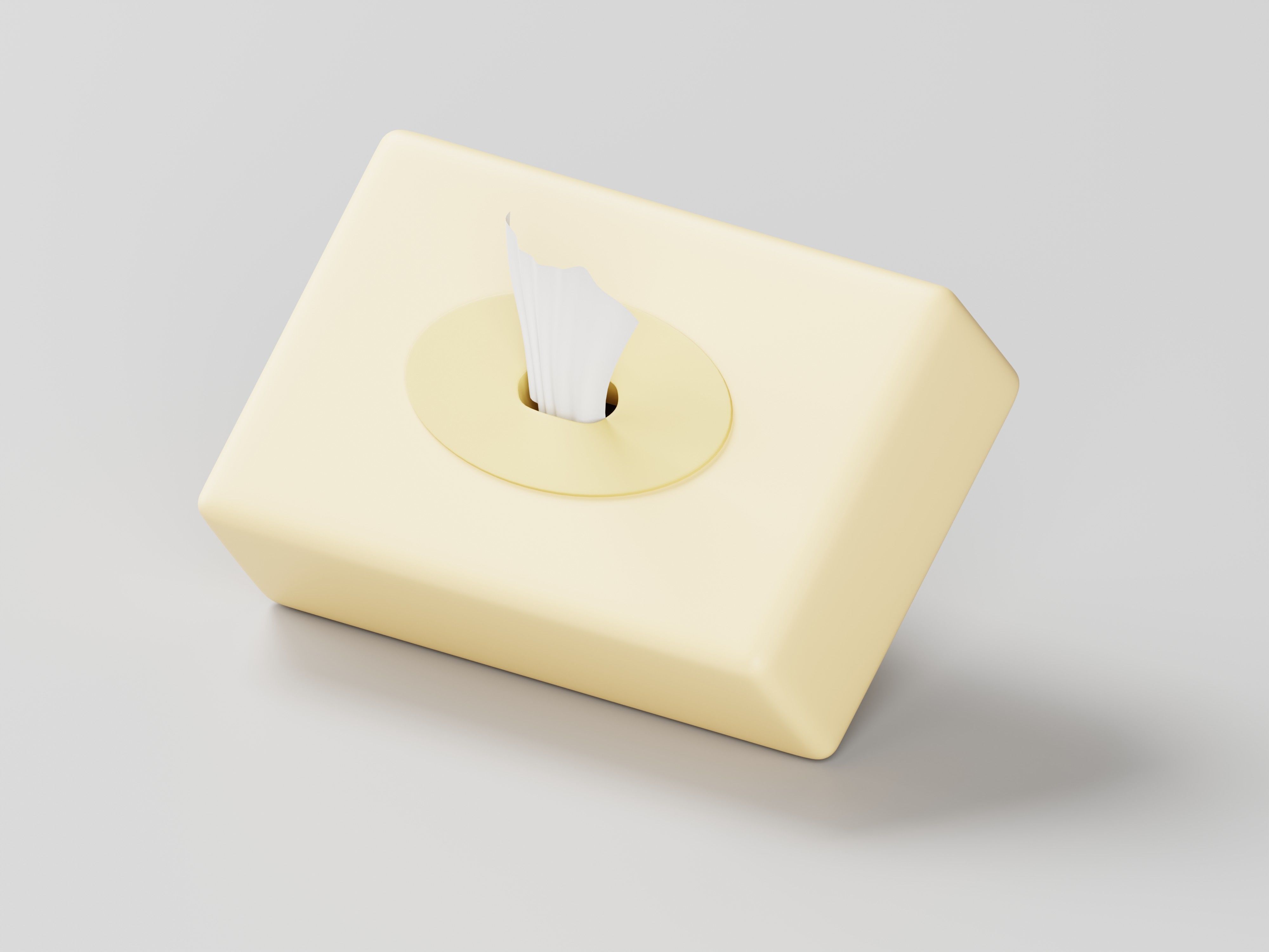 Rectangular Tissue Box 3D Model Low-poly 3D model_7