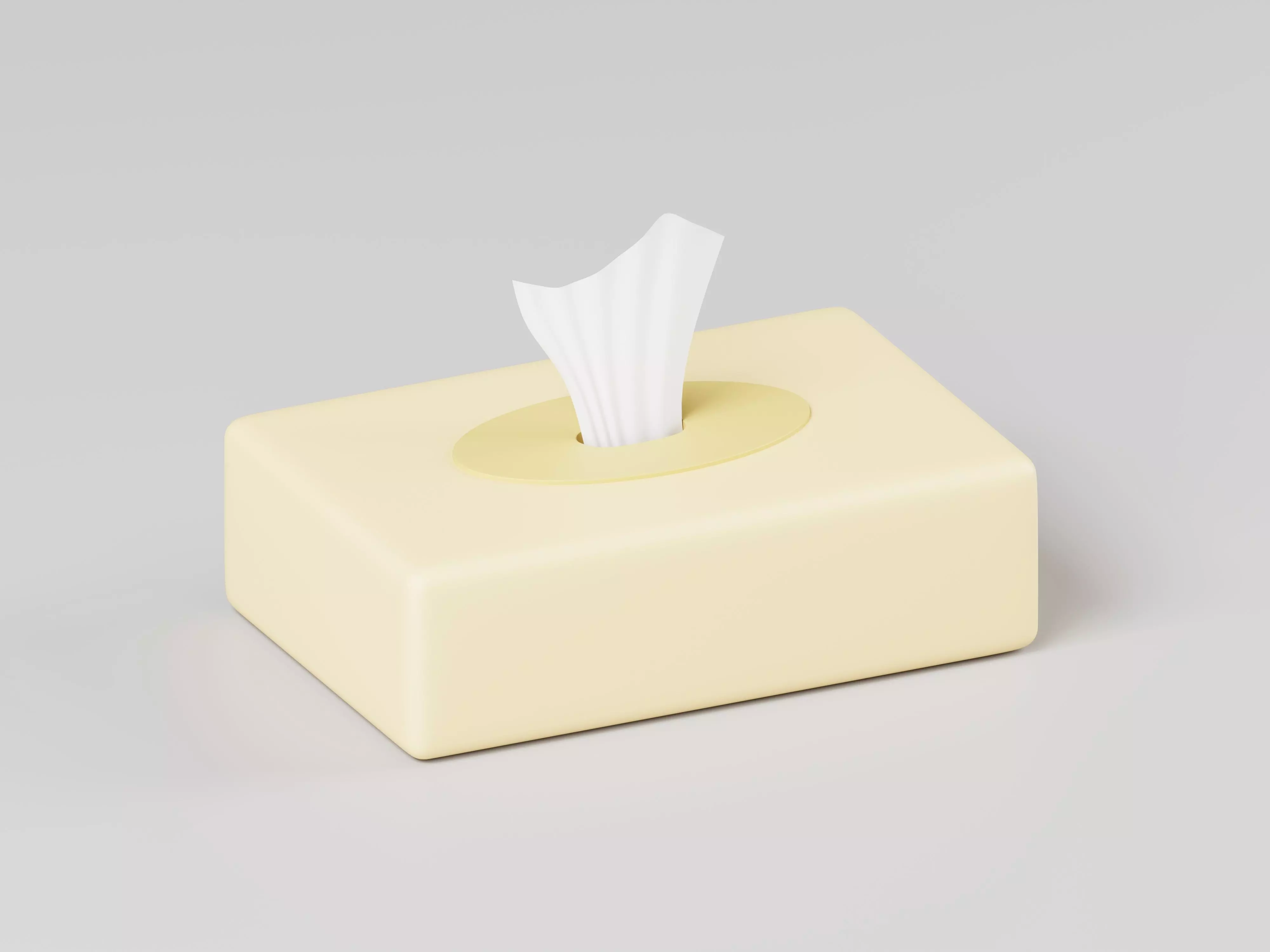 Rectangular Tissue Box 3D Model Low-poly 3D model_0