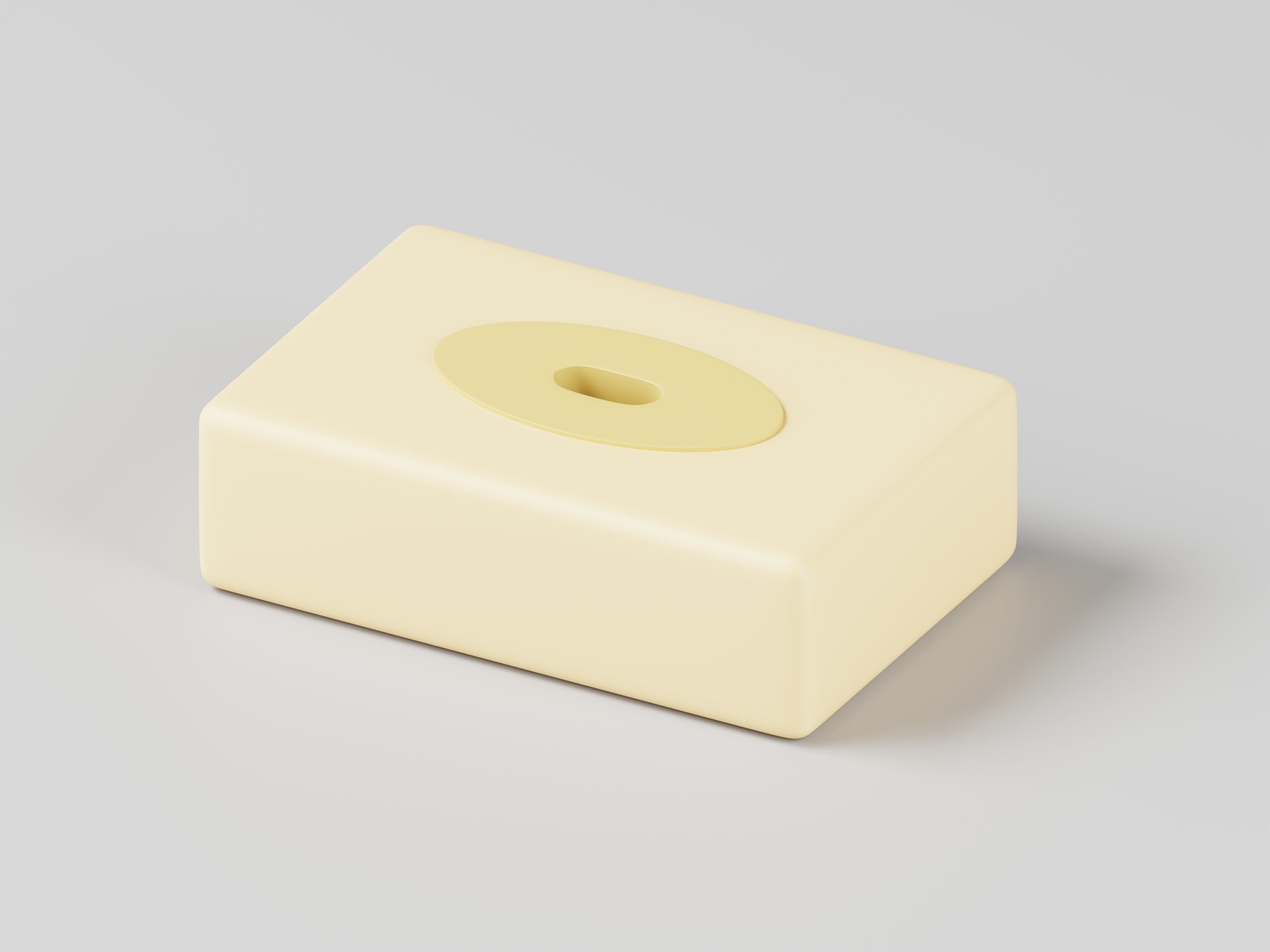 Rectangular Tissue Box 3D Model Low-poly 3D model_4