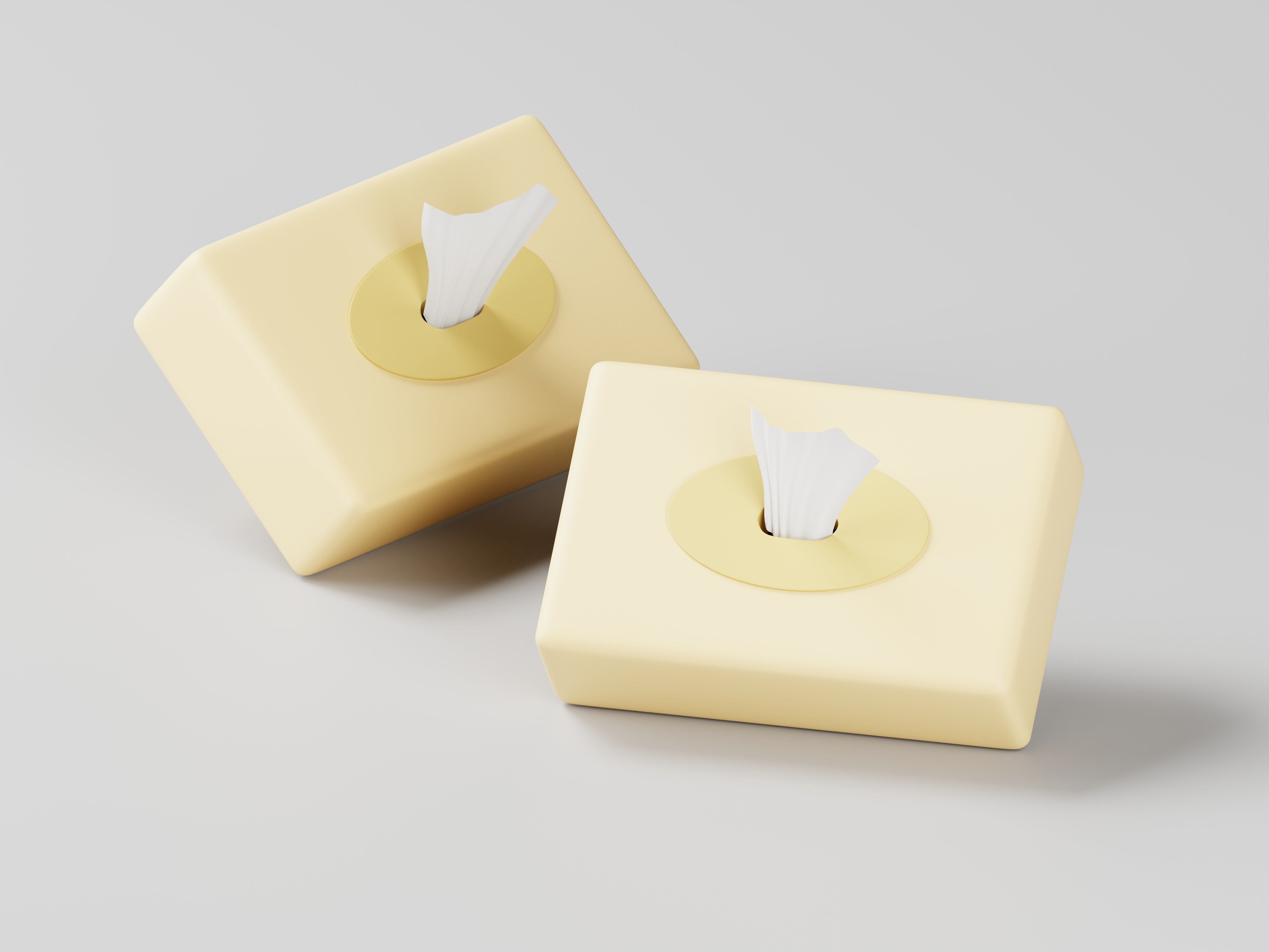 Rectangular Tissue Box 3D Model Low-poly 3D model_8