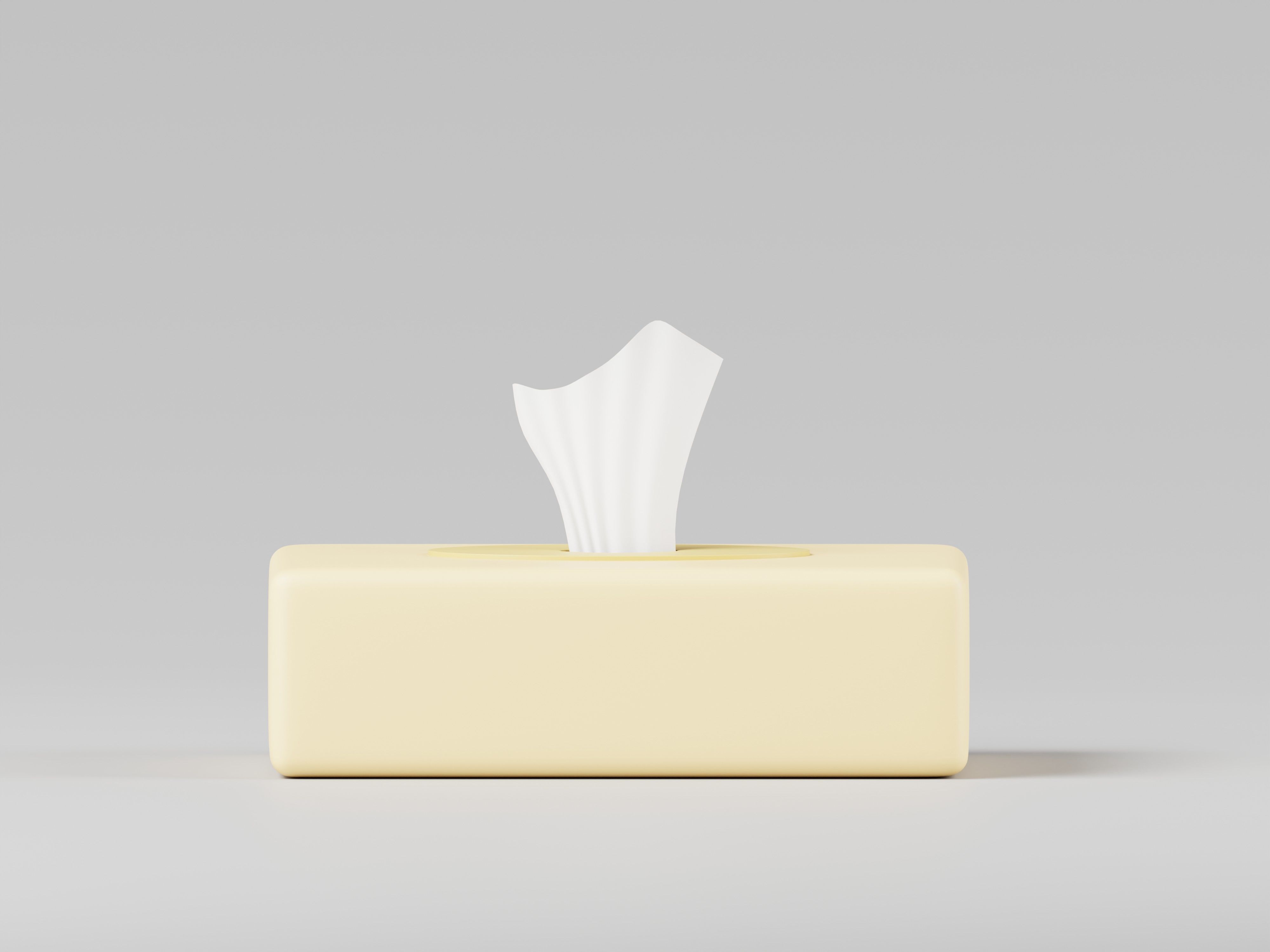 Rectangular Tissue Box 3D Model Low-poly 3D model_1