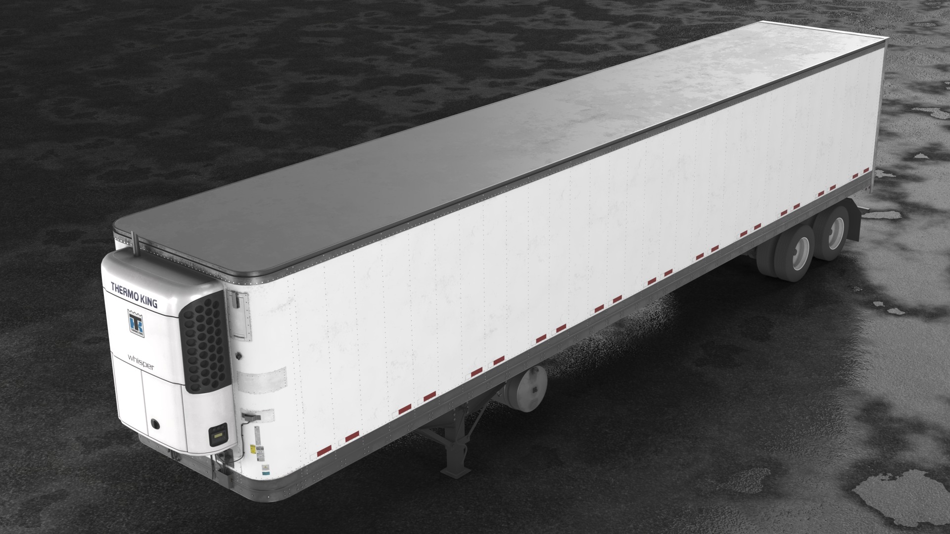 Fridge trailer Low-poly 3D model_9