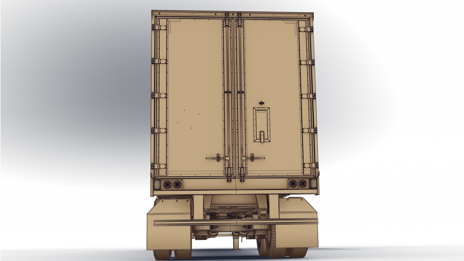 Fridge trailer Low-poly 3D model_22