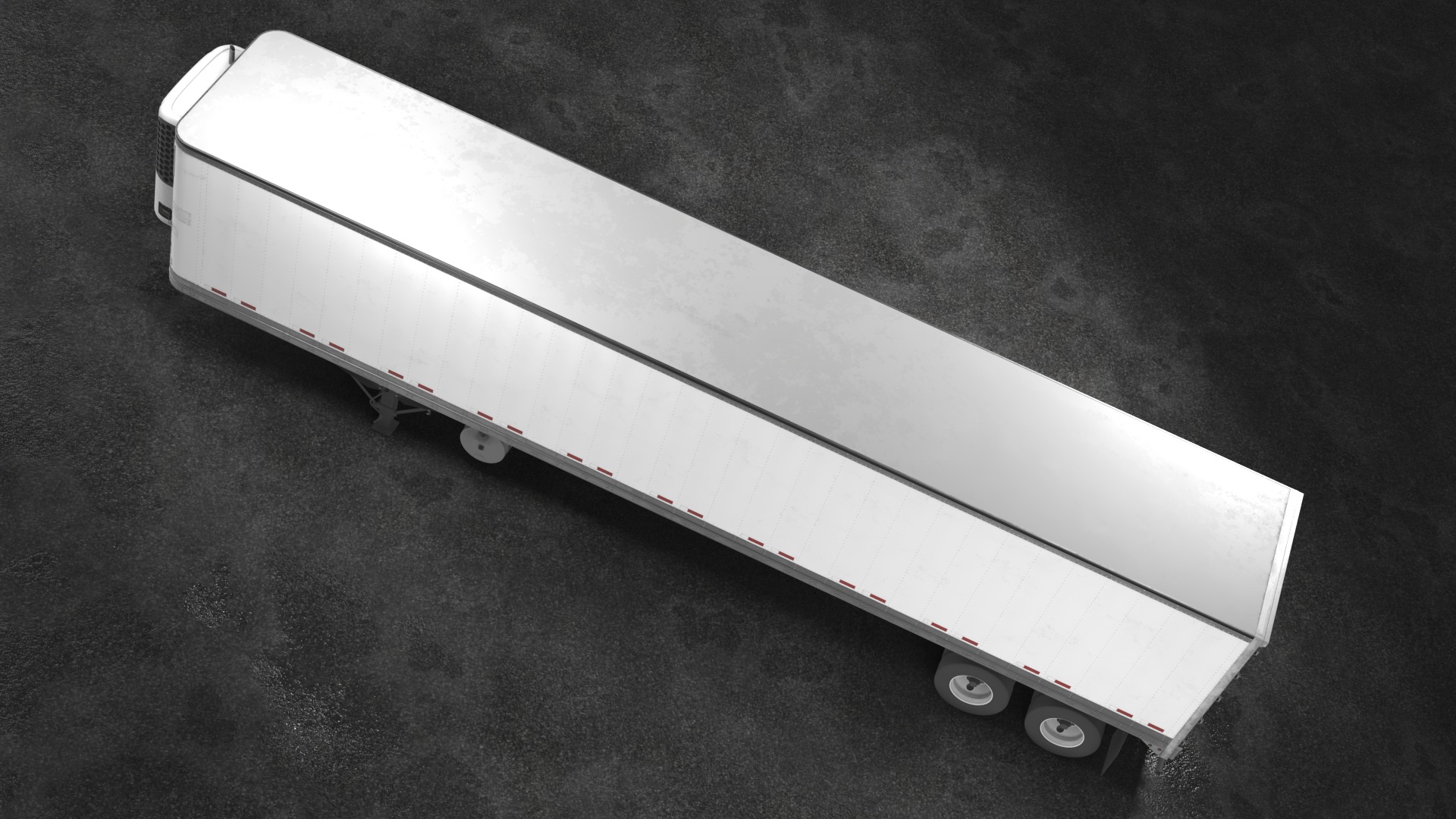 Fridge trailer Low-poly 3D model_5