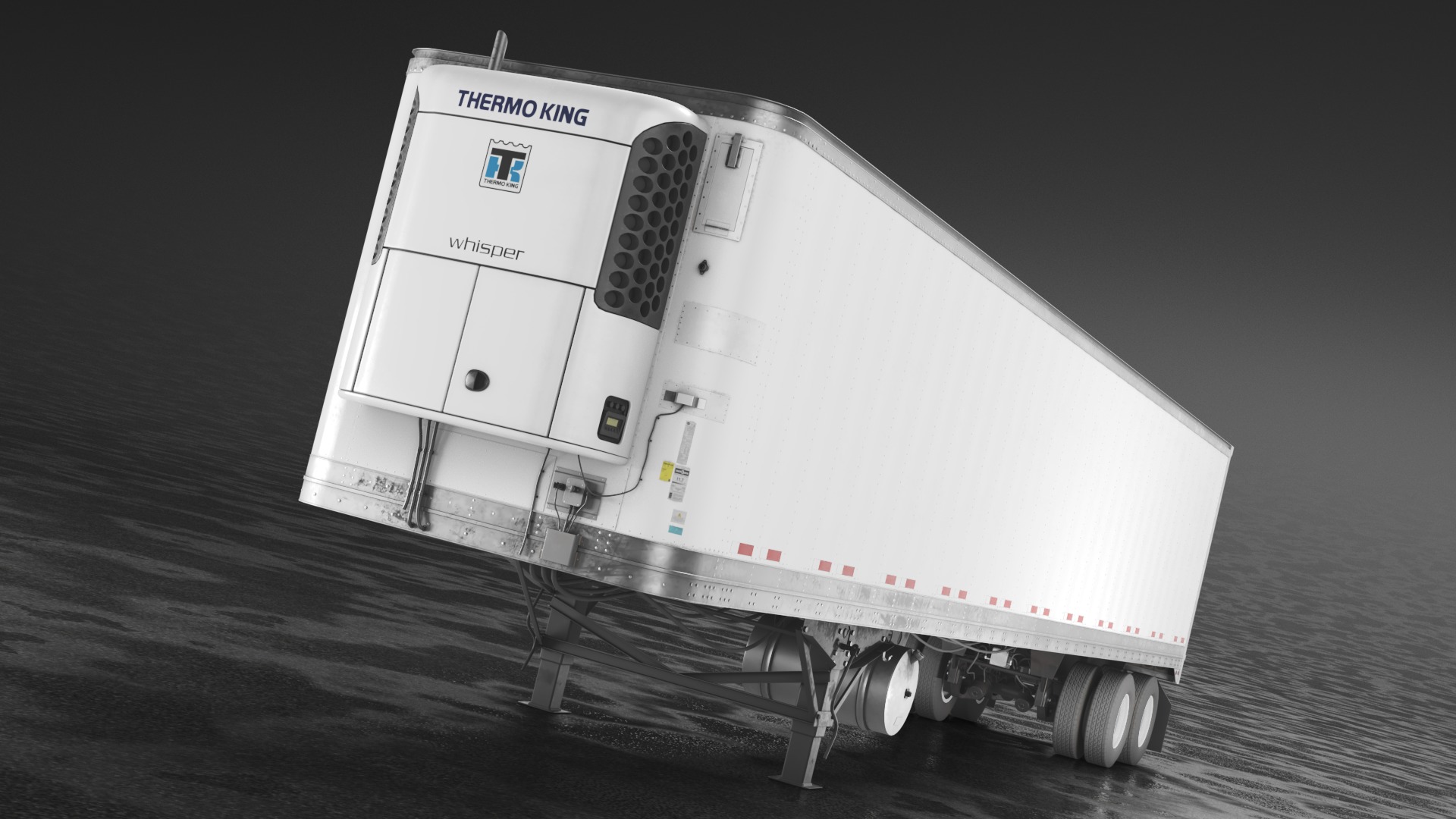 Fridge trailer Low-poly 3D model_6