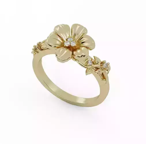 Flower ring 3d