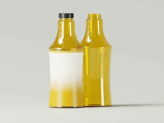 Oil or Vinegar Bottle 3D Model Low-poly 3D model
