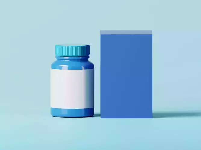 Cosmetic of Medicine Plastic Bottle 3D Model